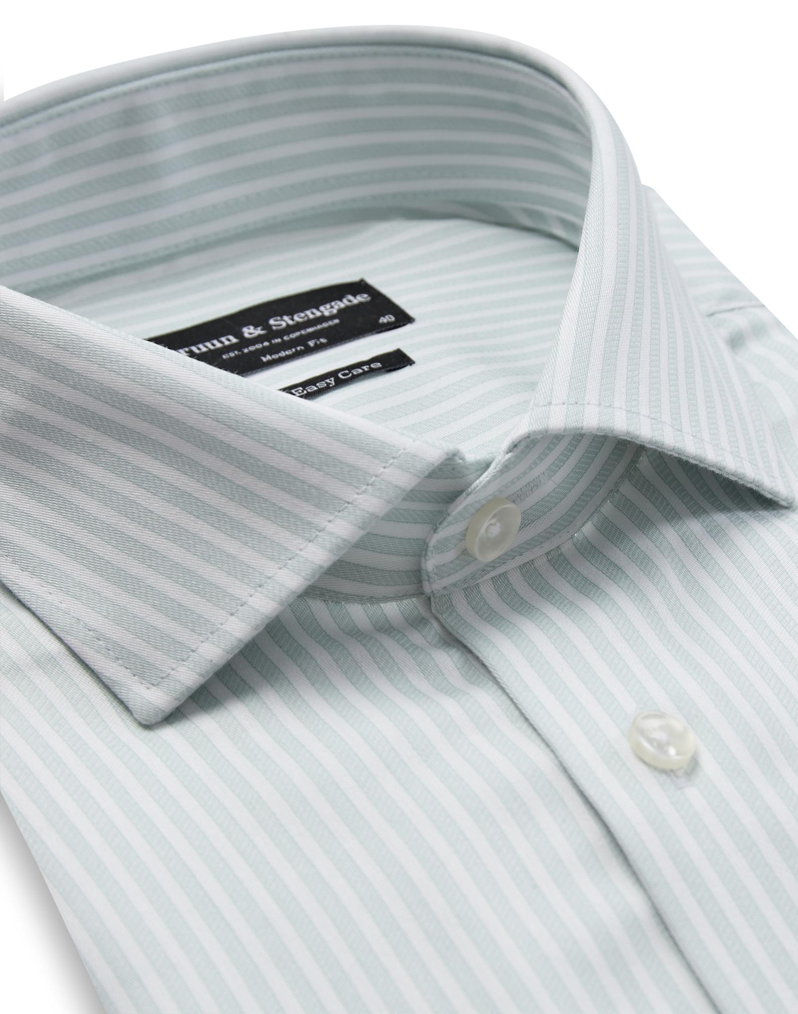 BS Fredric Modern Fit Skjorta - Light Green/White