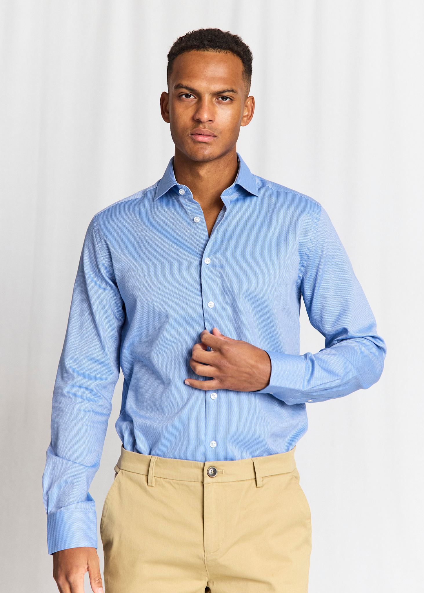 BS Landin Modern Fit Skjorta - Blue