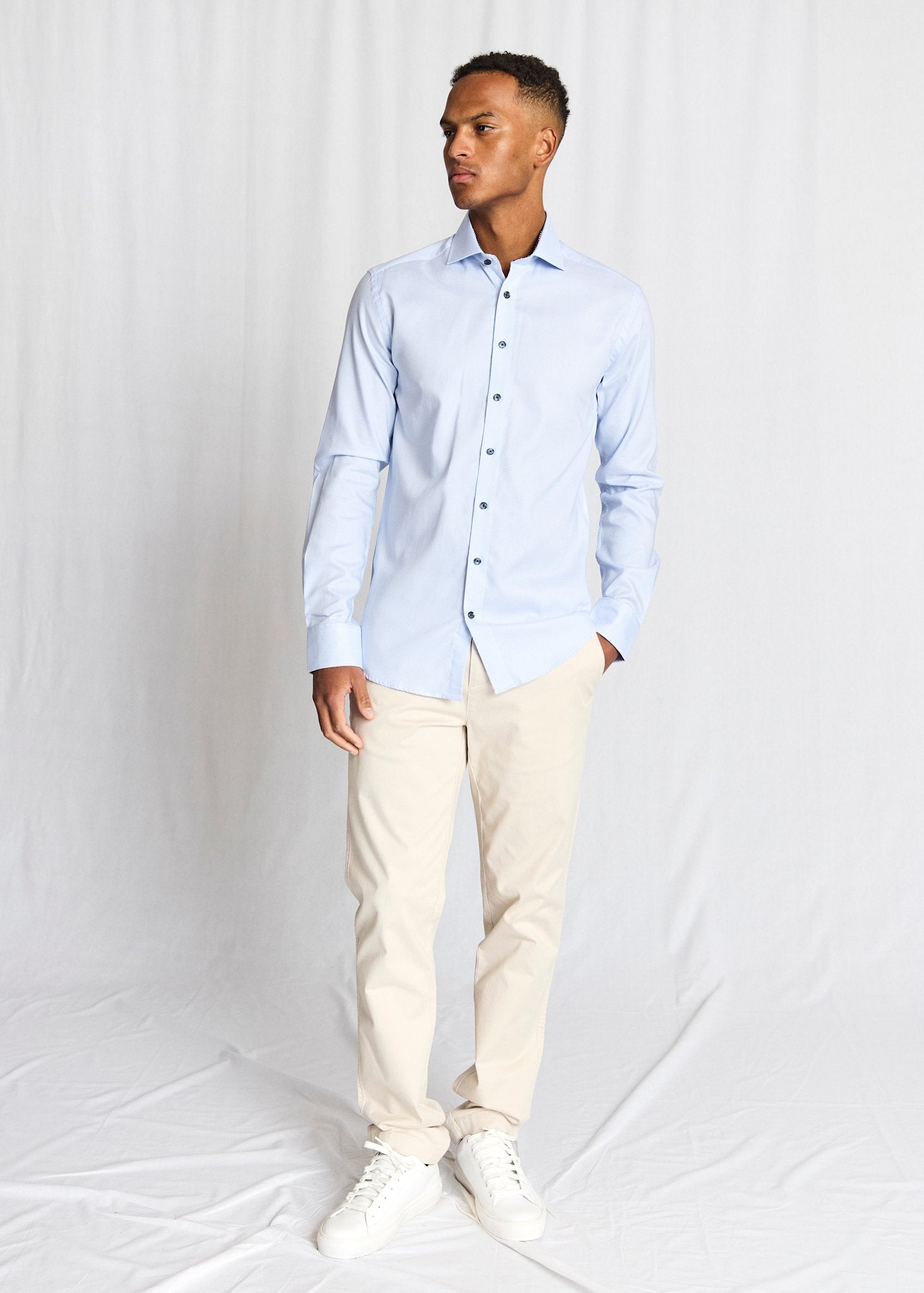BS Langergren Modern Fit Skjorta - Light Blue
