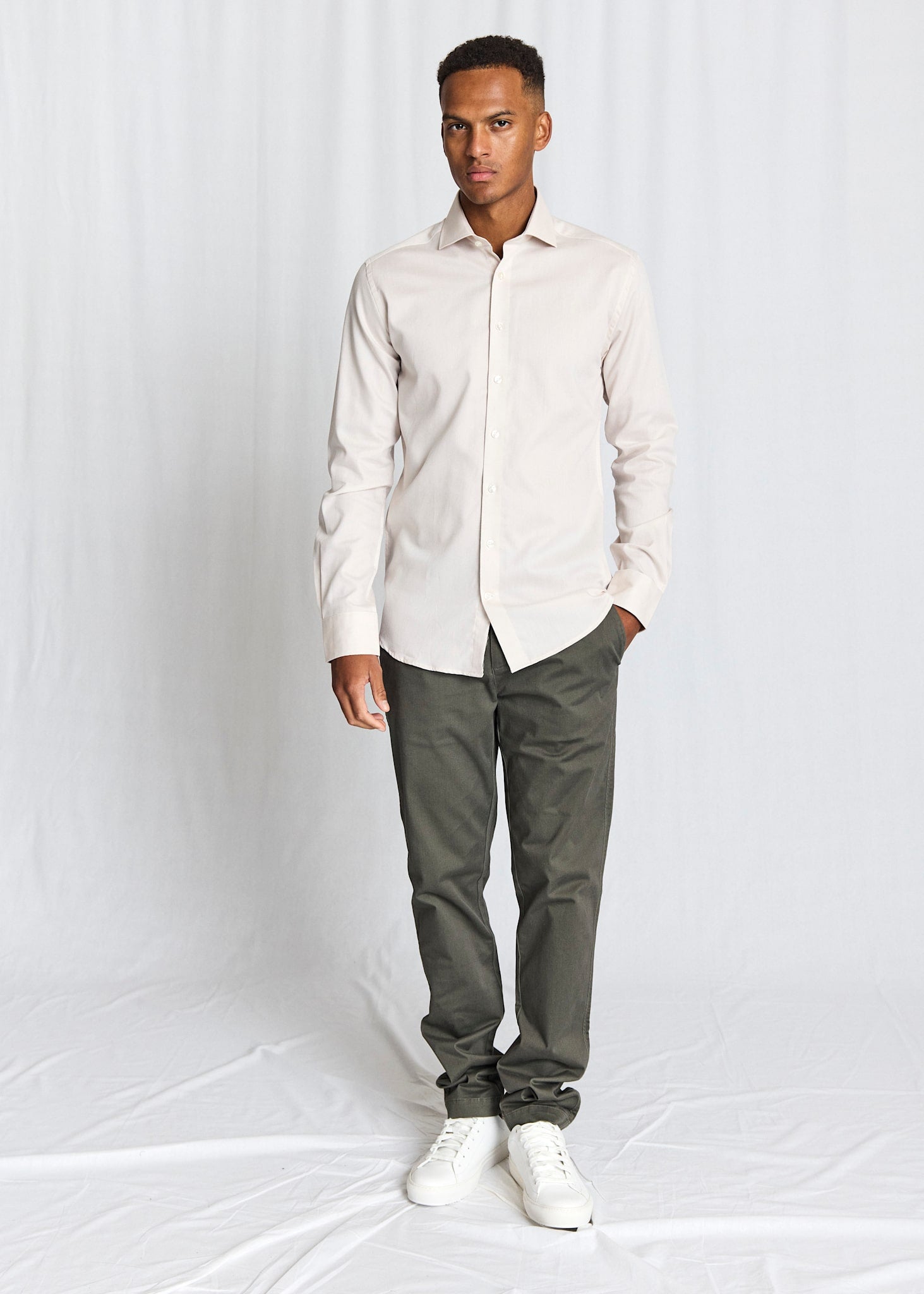 BS Lesjak Modern Fit Skjorta - Beige