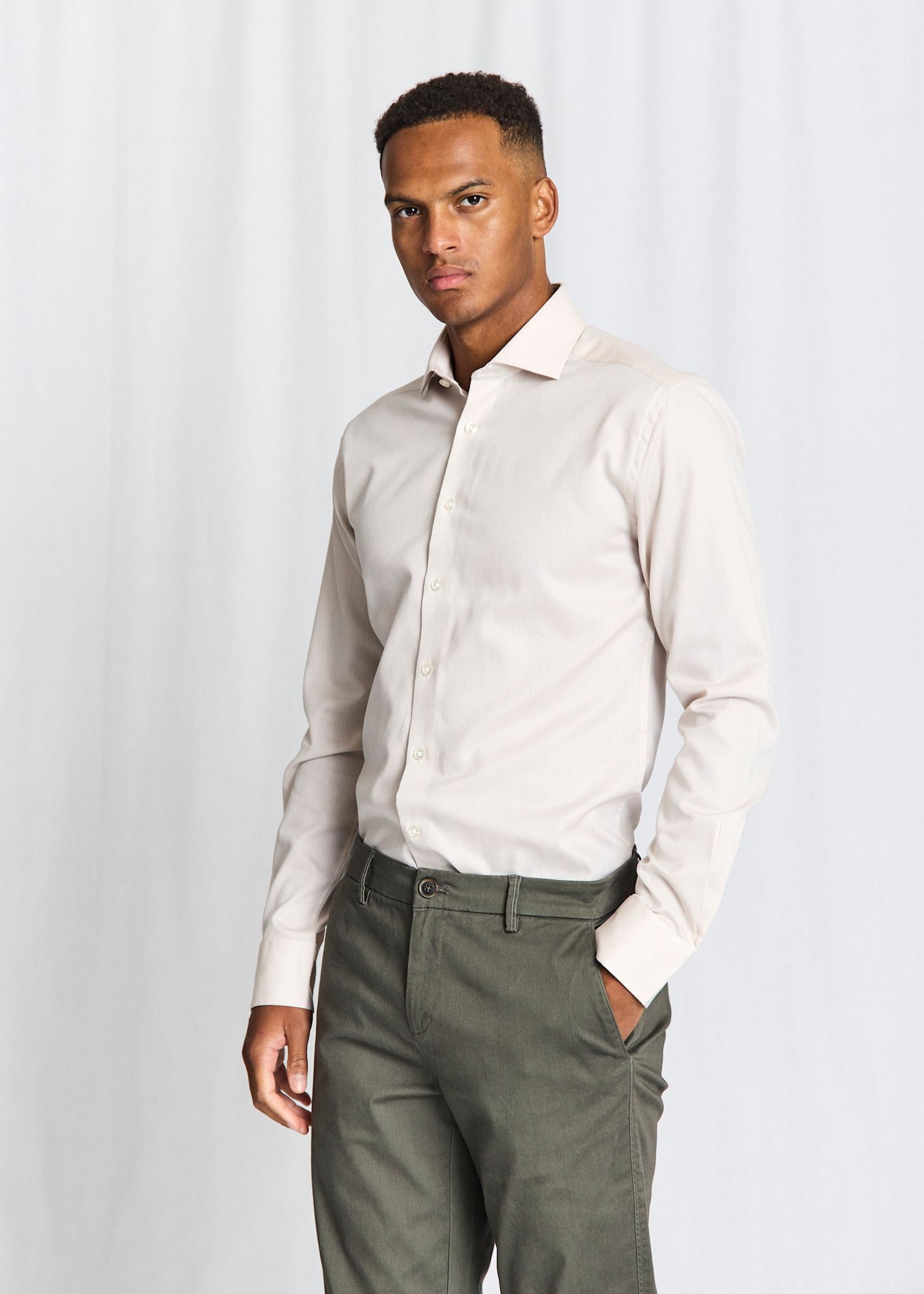 BS Lesjak Modern Fit Skjorta - Beige