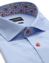 BS Mollgaard Modern Fit Skjorta - Light Blue/White