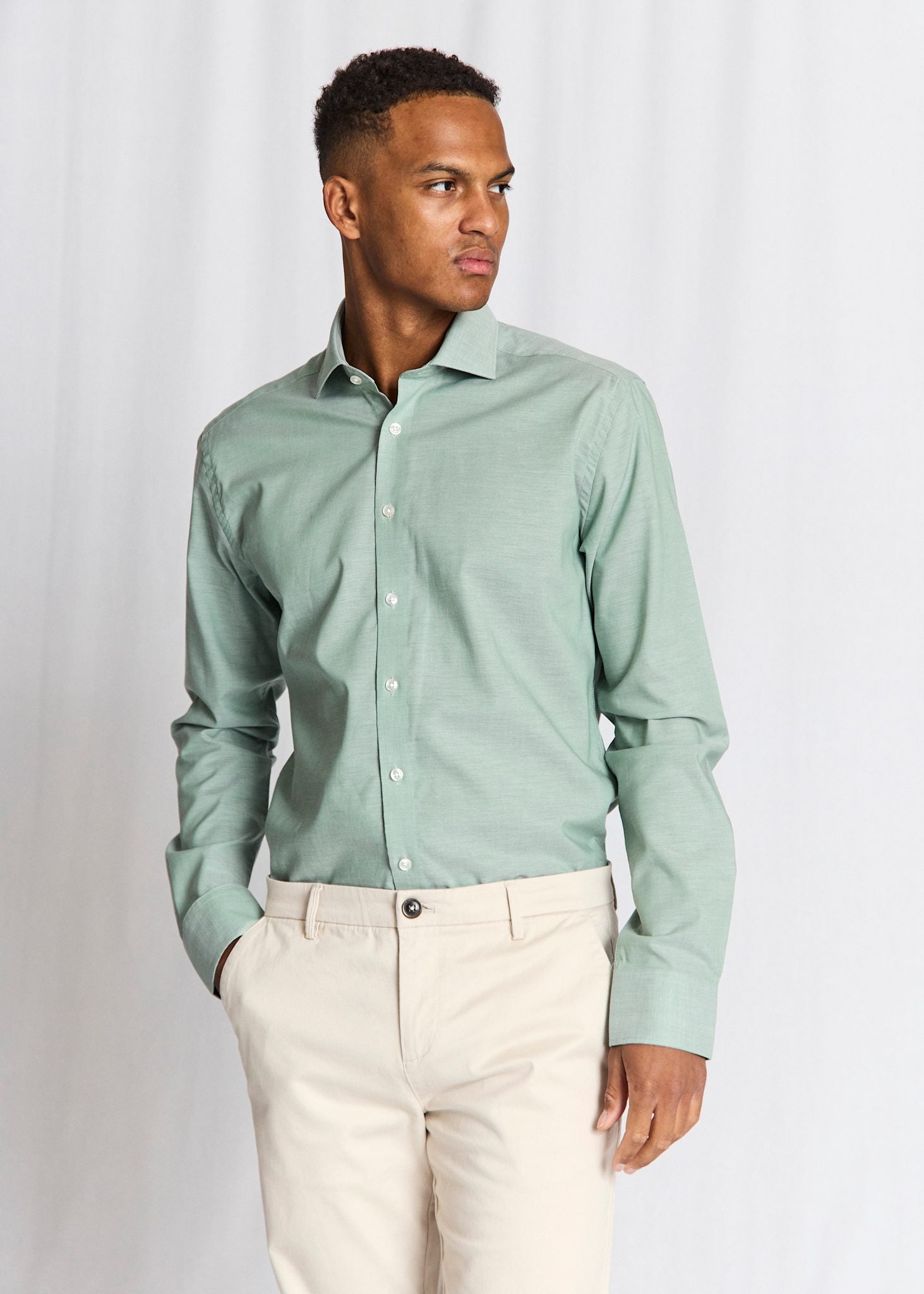 BS Striek Modern Fit Skjorta - Green