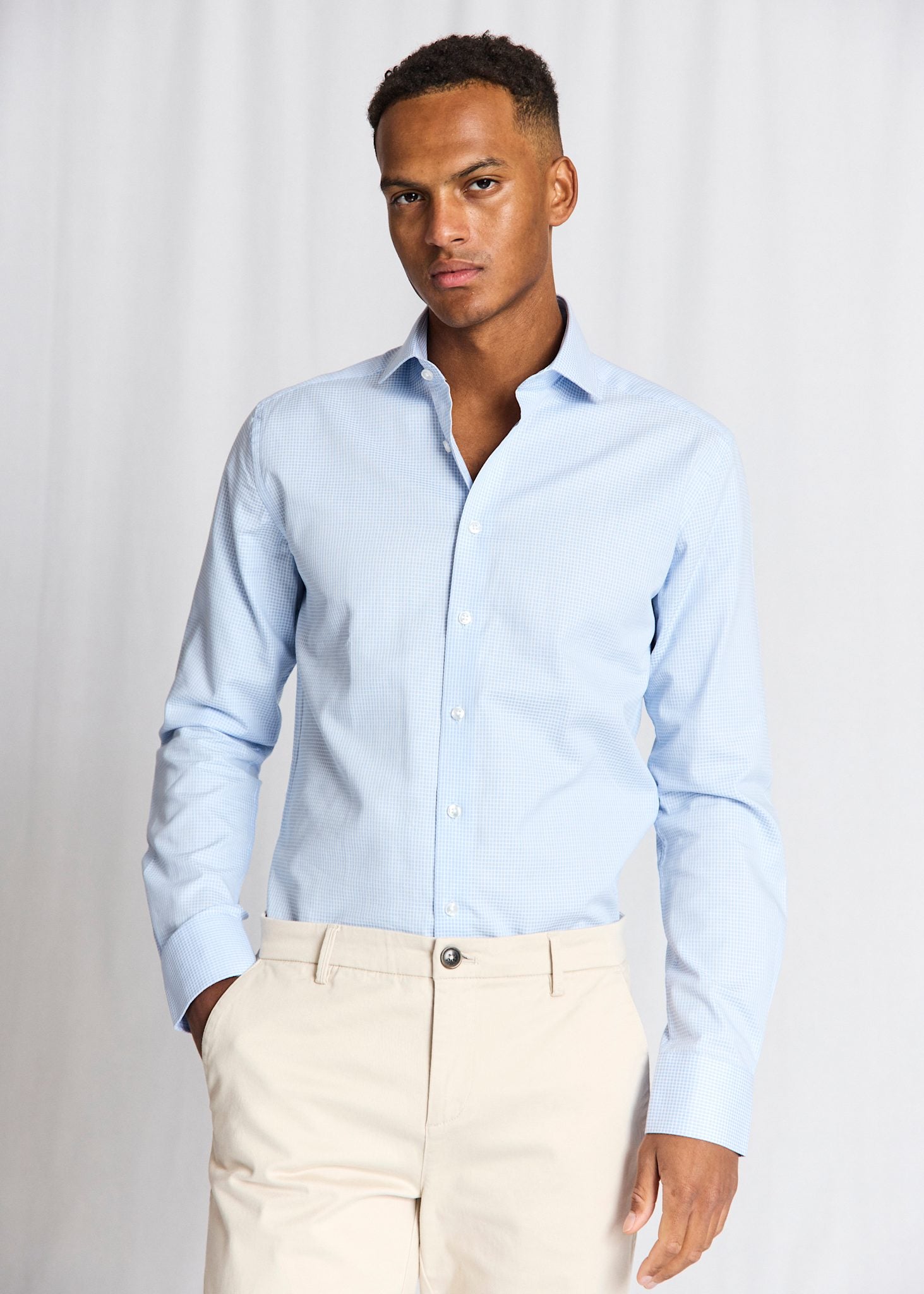 BS Sunderland Modern Fit Skjorta - Light Blue