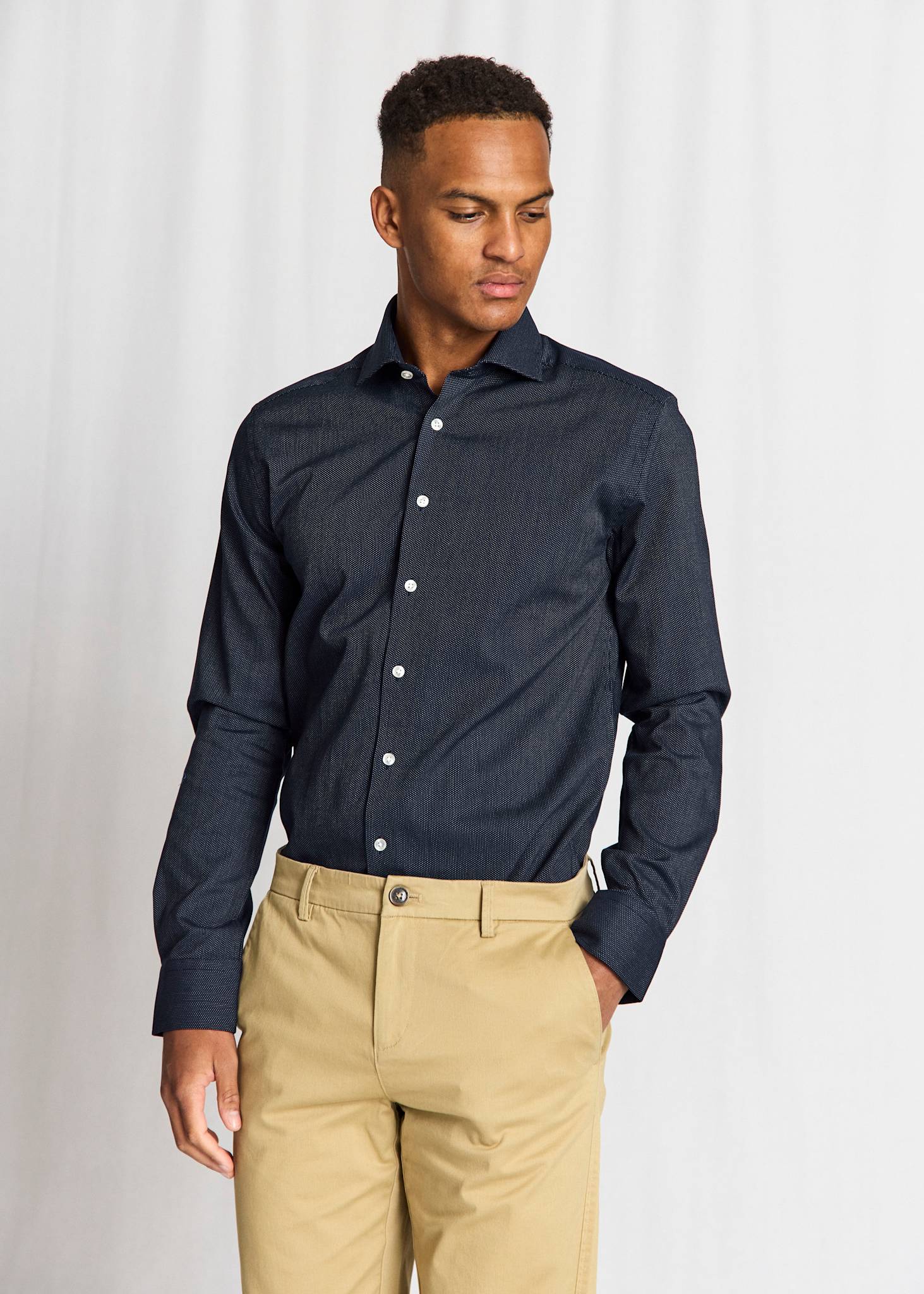 BS Toft Modern Fit Skjorta - Navy