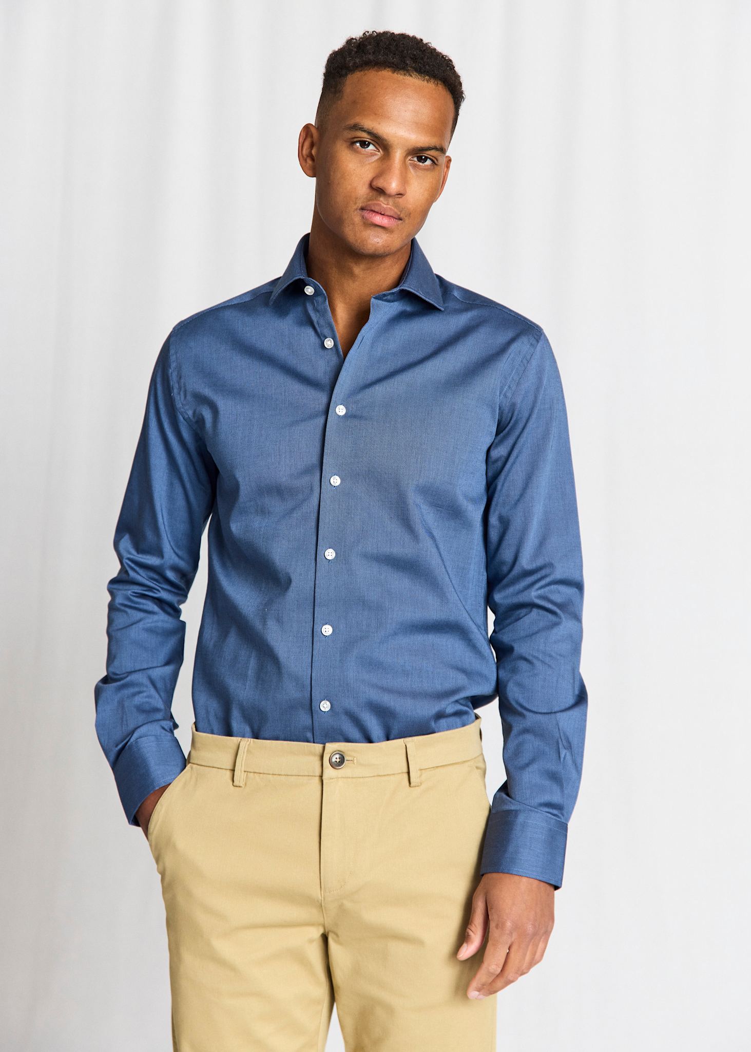 BS Viran Modern Fit Skjorta - Dark Blue