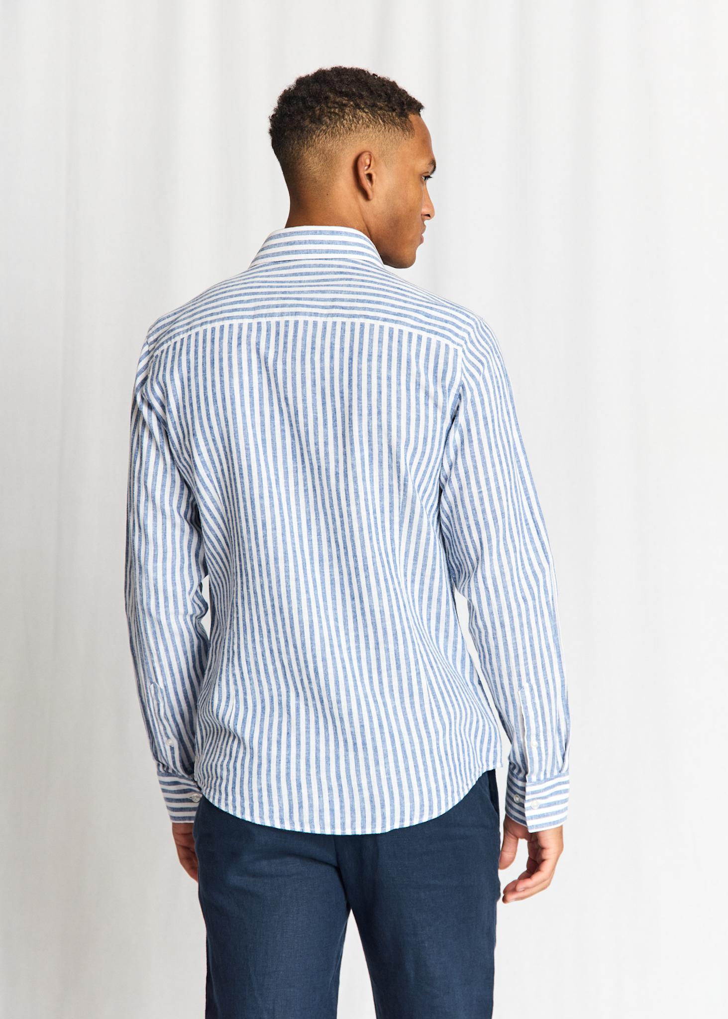 BS Rubio Casual Modern Fit Skjorta - Blue/White