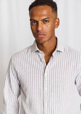 BS Rubio Casual Modern Fit Skjorta - Grey/White