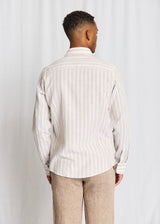 BS Burgos Casual Modern Fit Skjorta - Sand/White