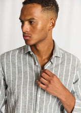 BS Freitas Casual Modern Fit Skjorta - Green/White