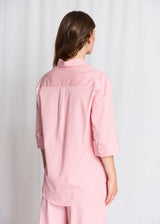 BS Talia Regular Fit Skjorta - Lipstick Red/White