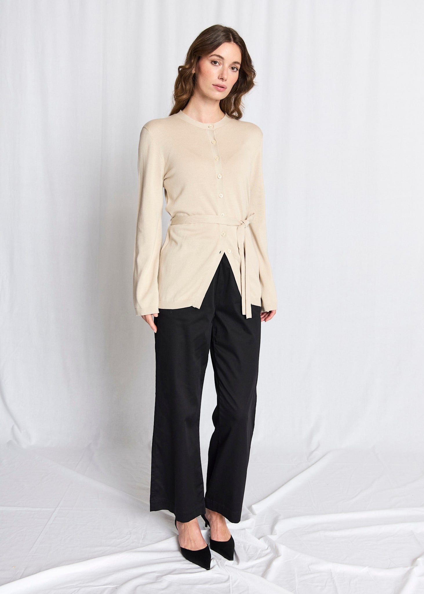 BS Florentina Regular Fit Stickat  - Oyster Gray