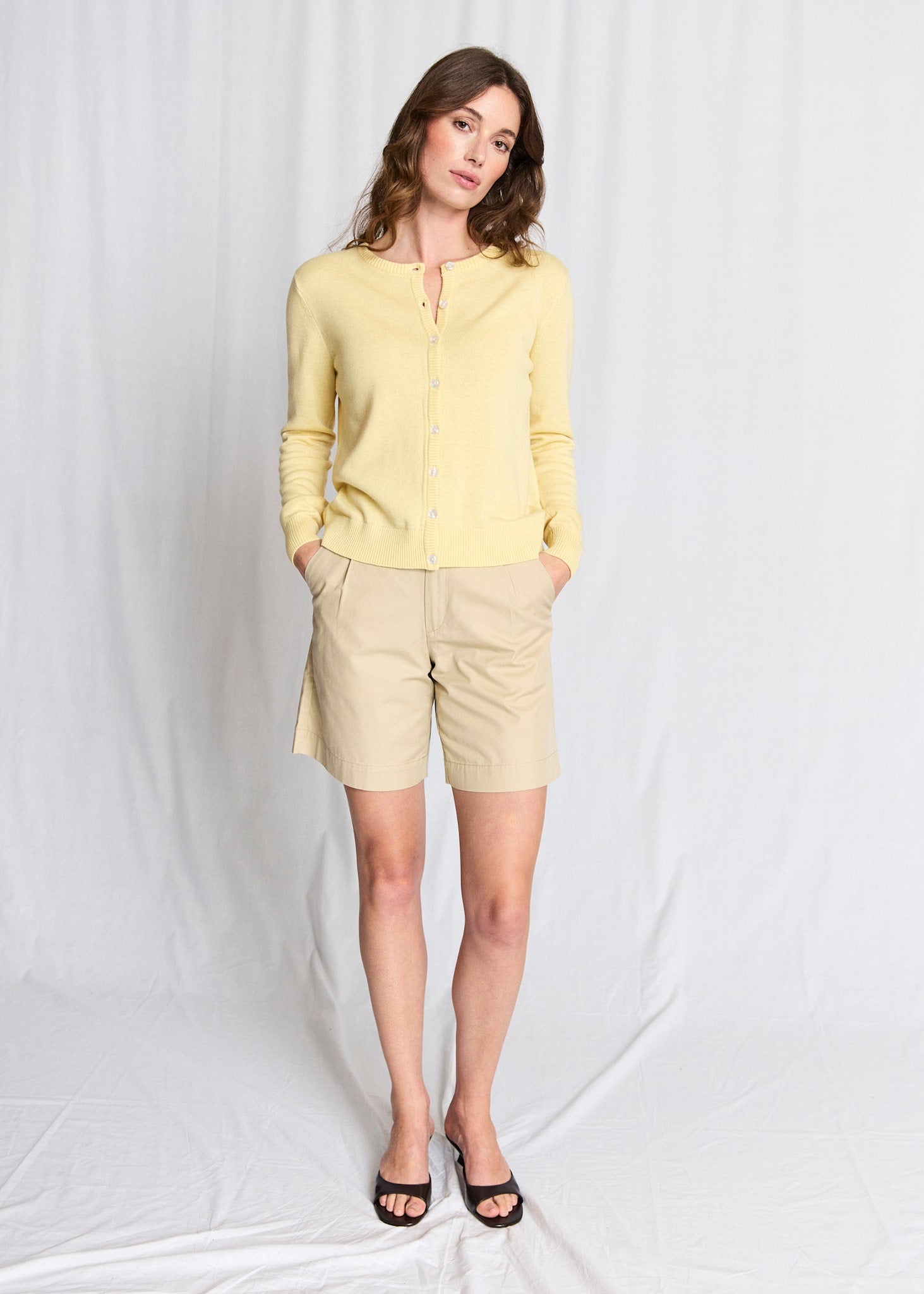BS Dona Regular Fit Stickat  - Dusty Yellow