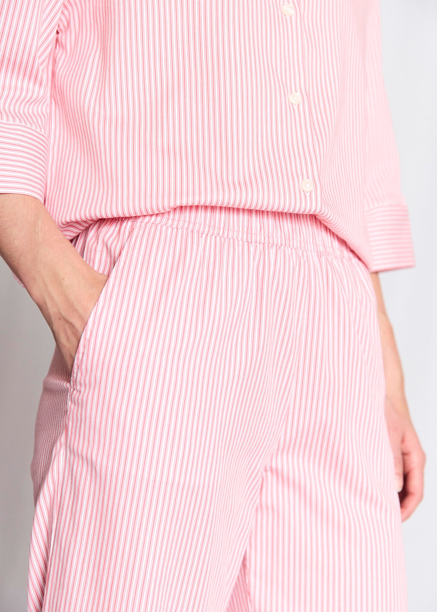 BS Rosetta Regular Fit Byxor  - Lipstick Red/White