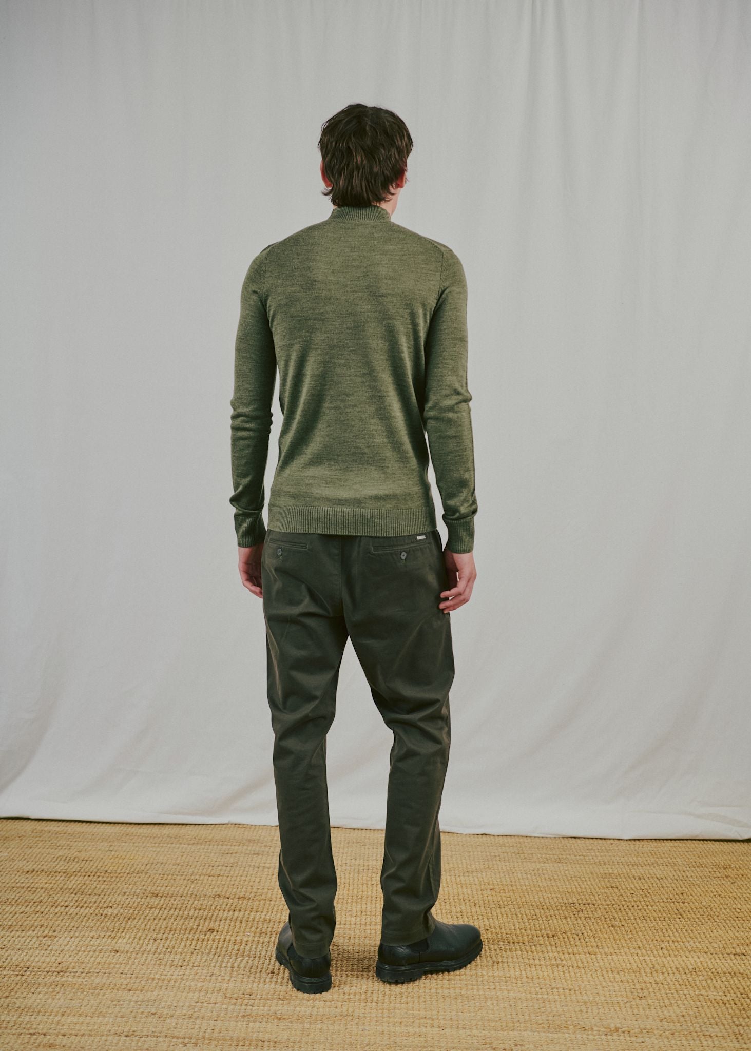 BS Froder Regular Fit Stickat - Olive