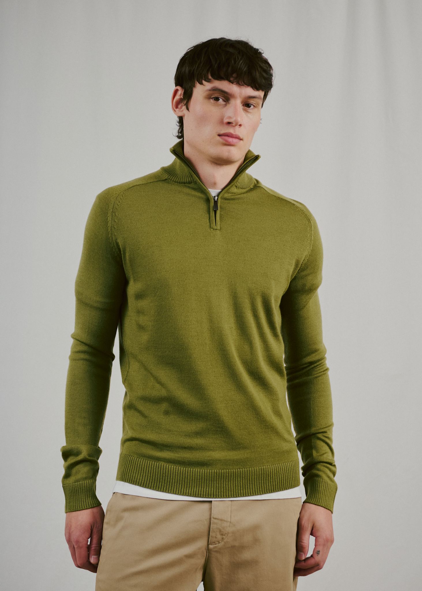 BS Pelle Regular Fit Stickat - Bright Green