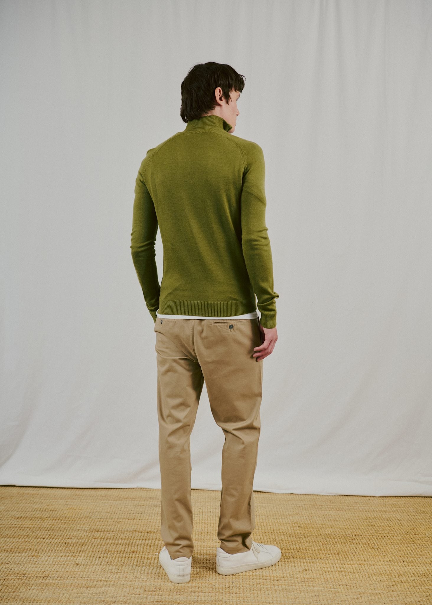 BS Pelle Regular Fit Stickat - Bright Green