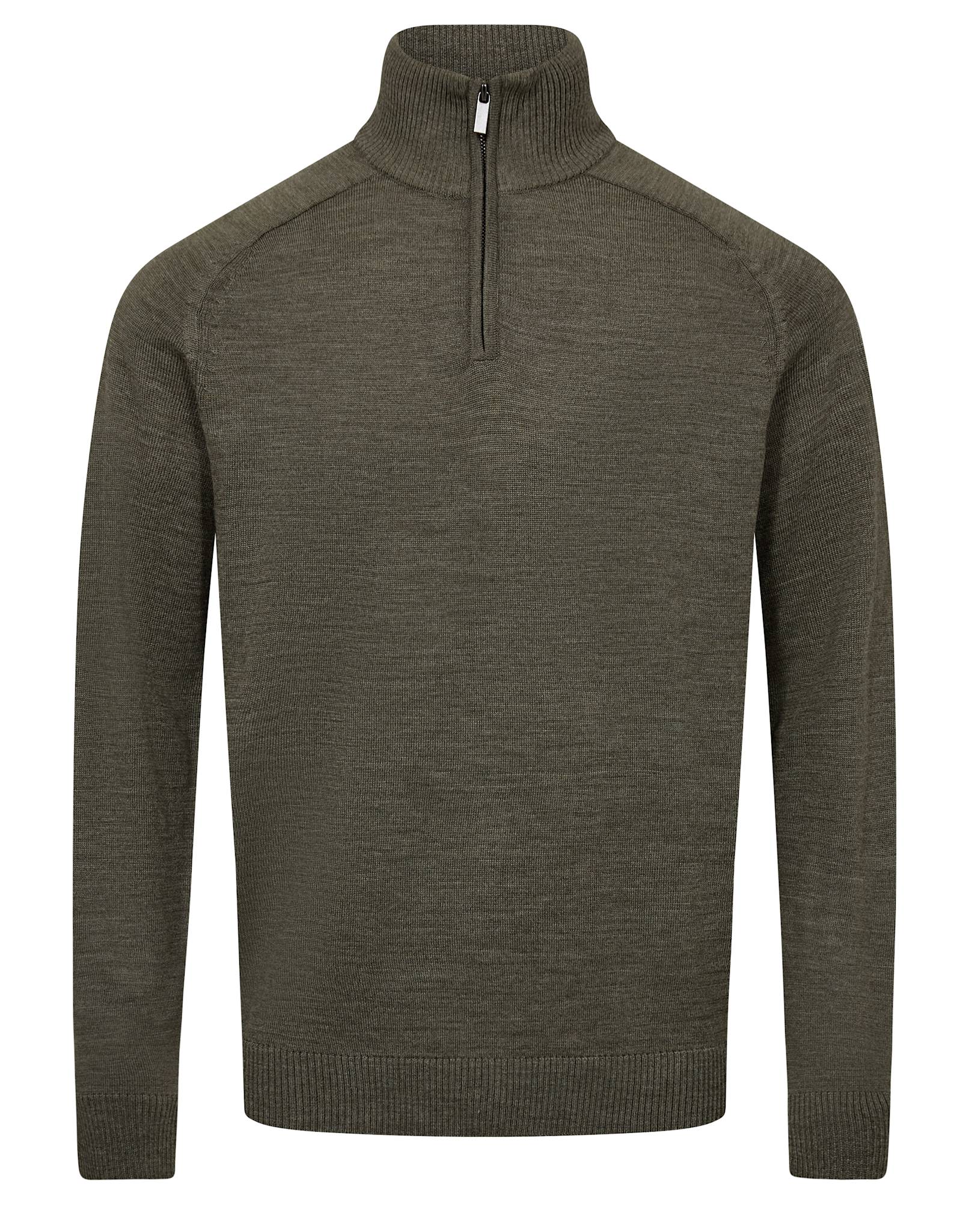 BS Pelle Regular Fit Stickat - Olive