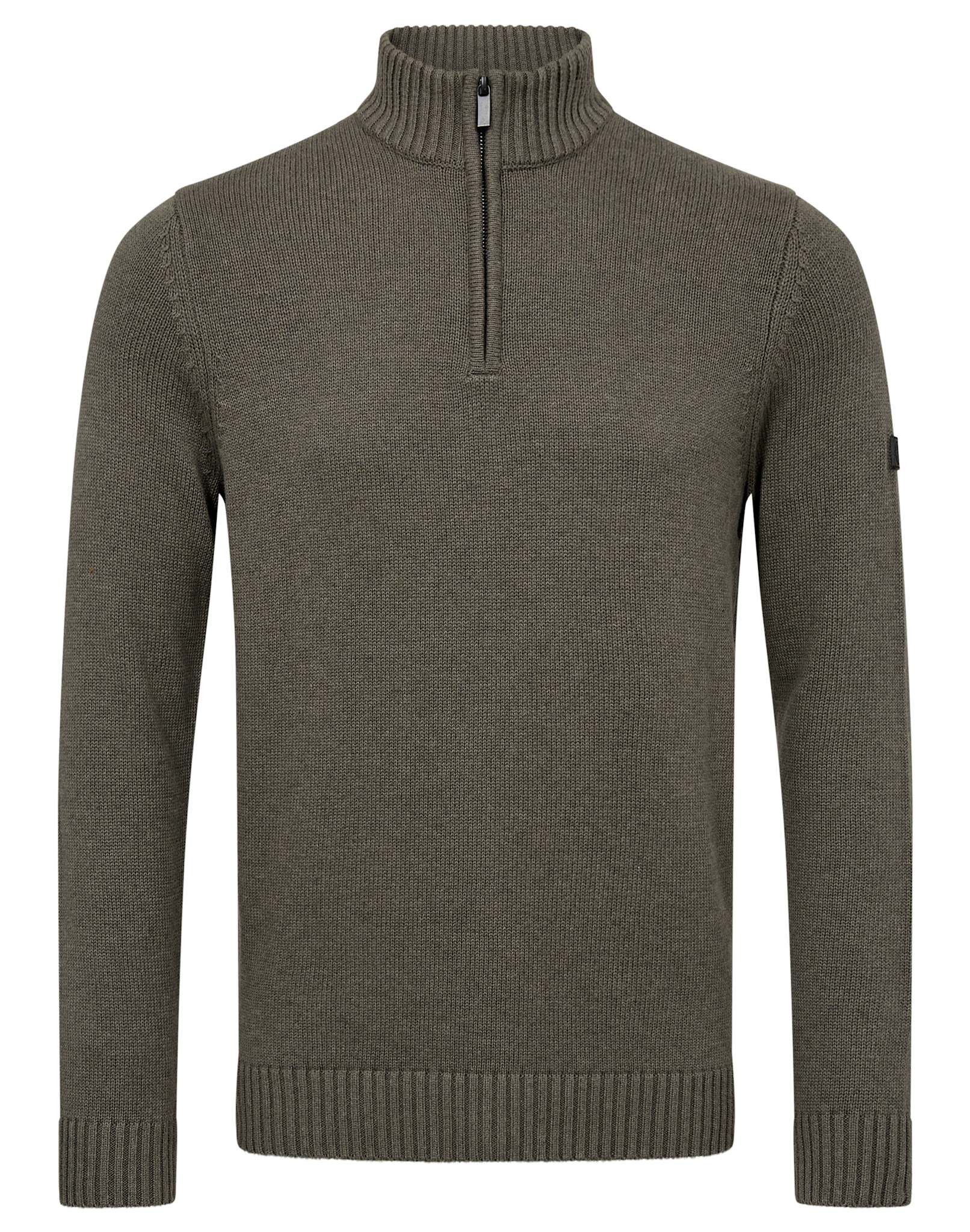 BS Cunha Regular Fit Stickat - Olive