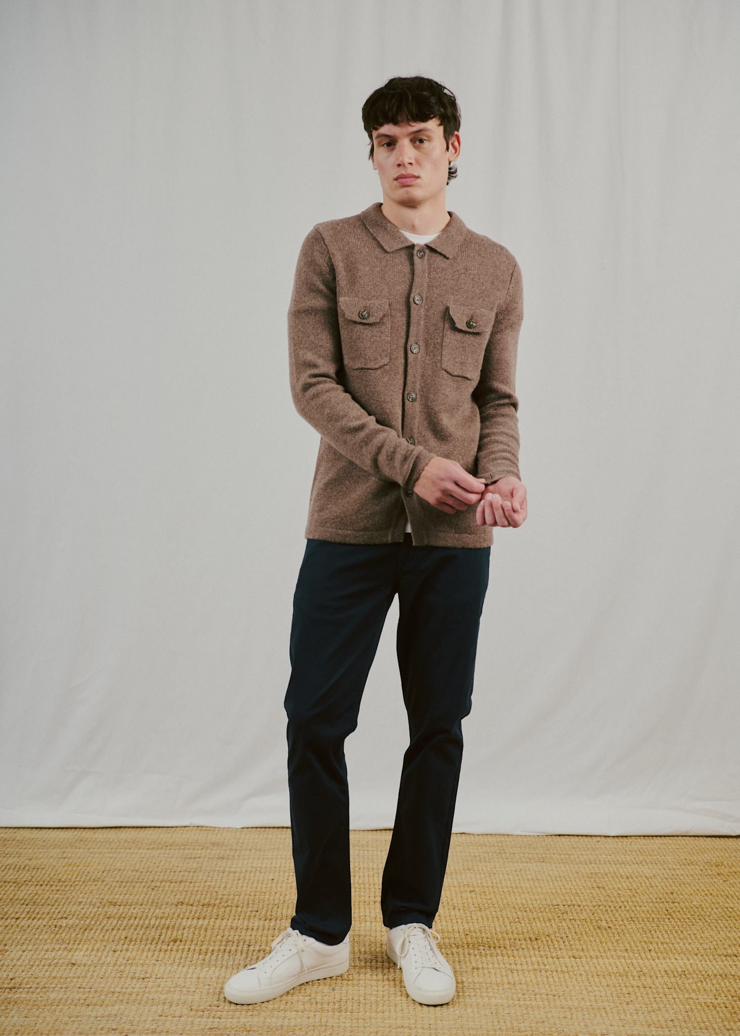 BS Moldova Regular Fit Stickat - Mink