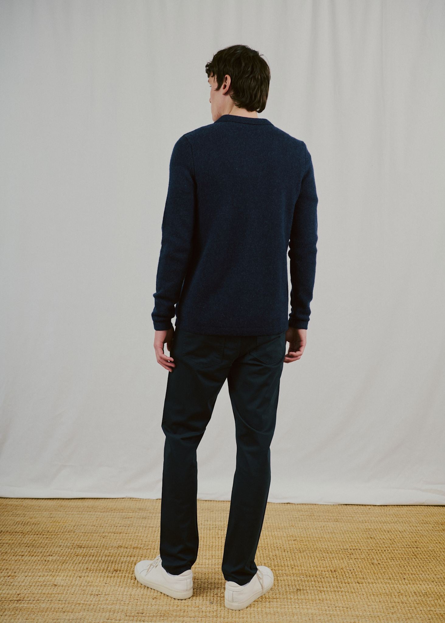BS Moldova Regular Fit Stickat - Navy