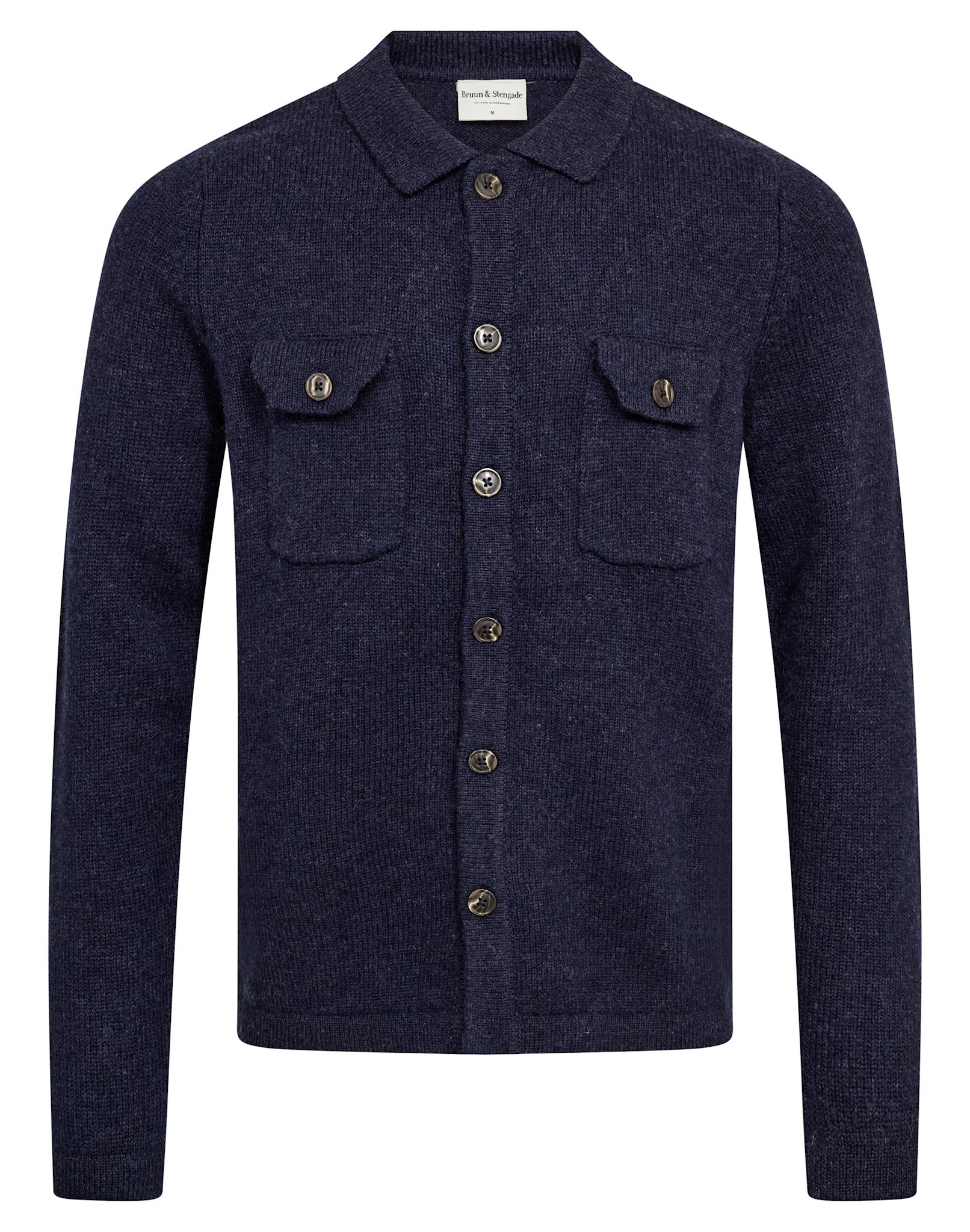 BS Moldova Regular Fit Stickat - Navy