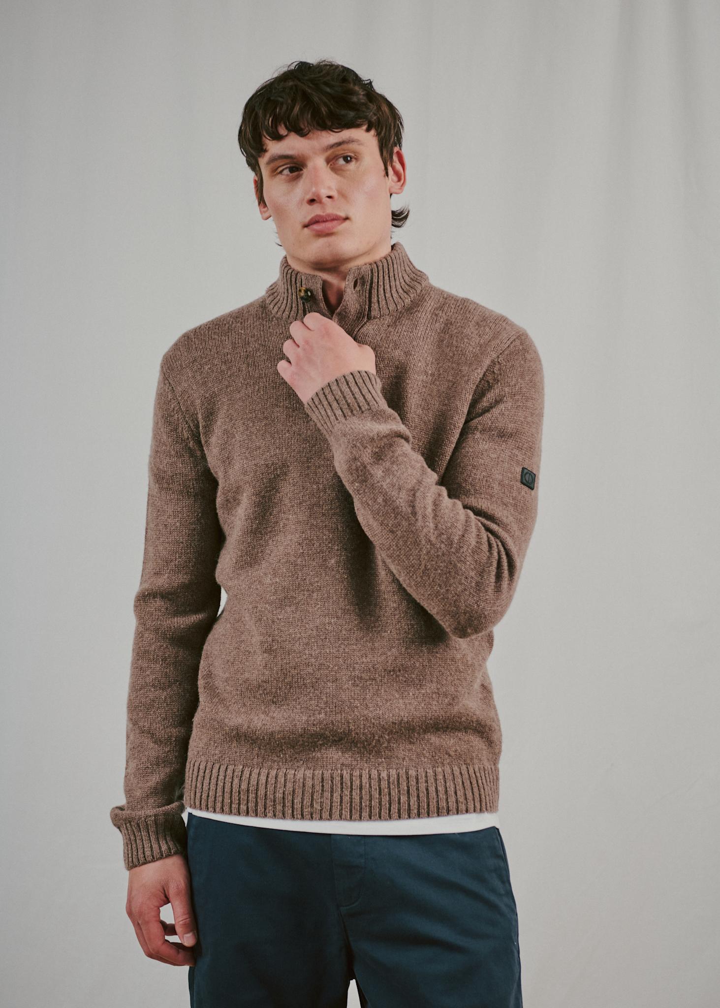 BS Socotra Regular Fit Stickat - Mink