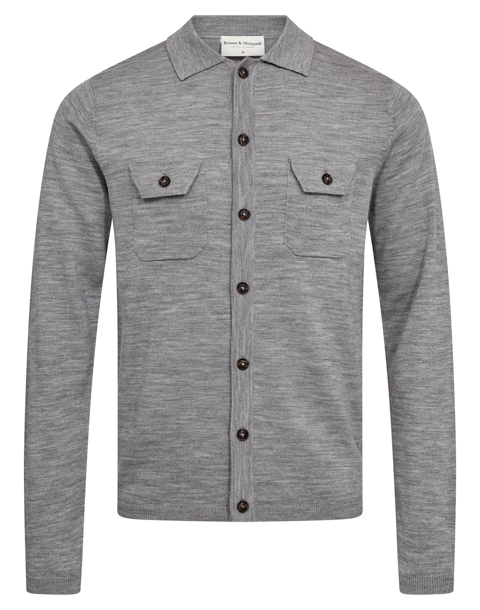 BS Zaouma Regular Fit Stickat - Grey