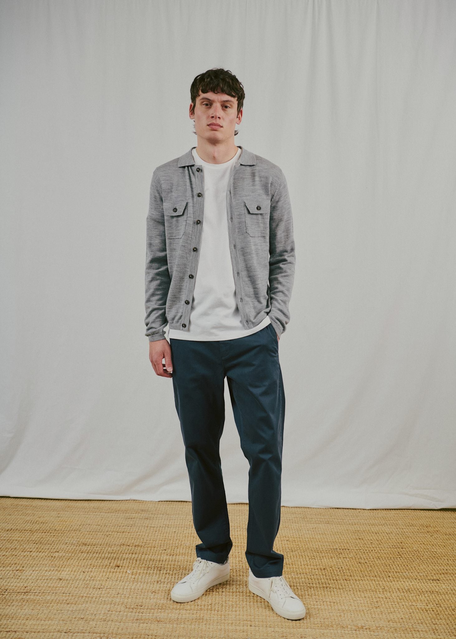BS Zaouma Regular Fit Stickat - Grey