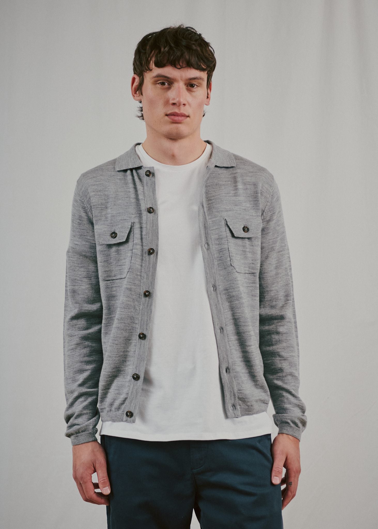 BS Zaouma Regular Fit Stickat - Grey