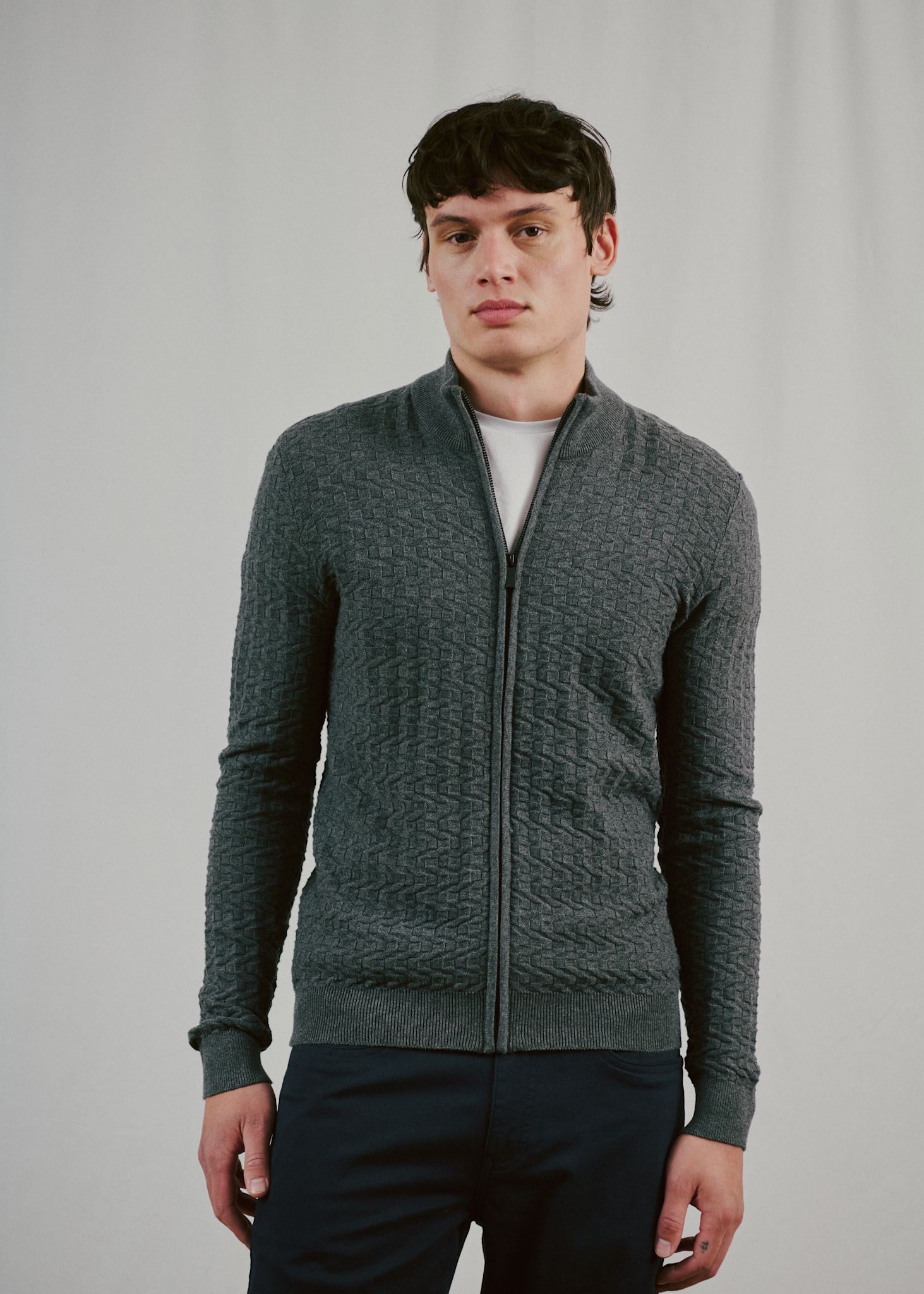BS Mastor Regular Fit Stickat - Grey
