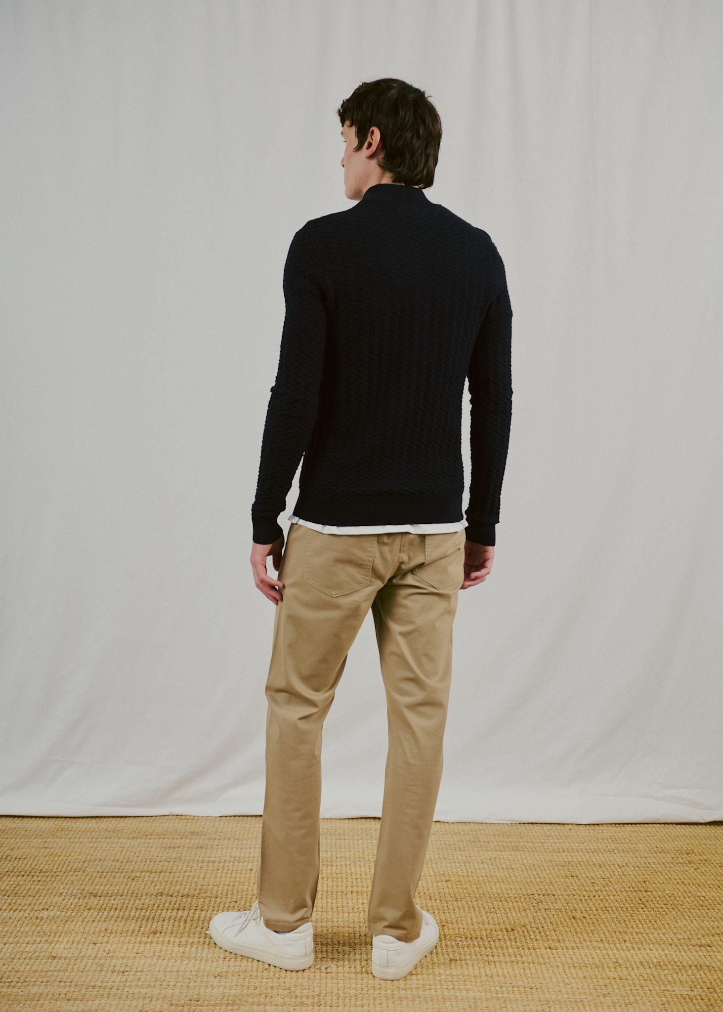 BS Mastor Regular Fit Stickat - Navy