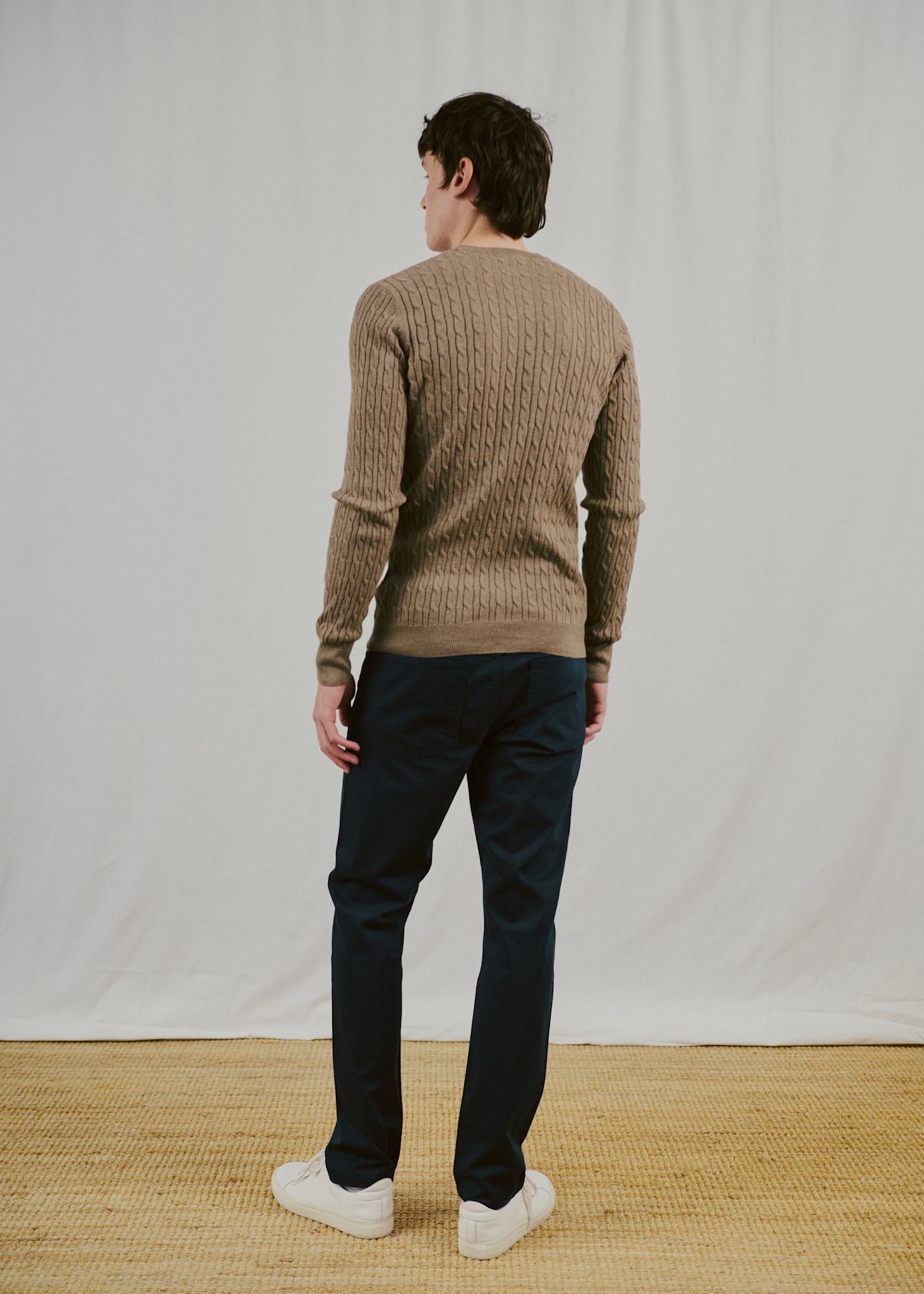 BS Guizchou Regular Fit Stickat - Brown