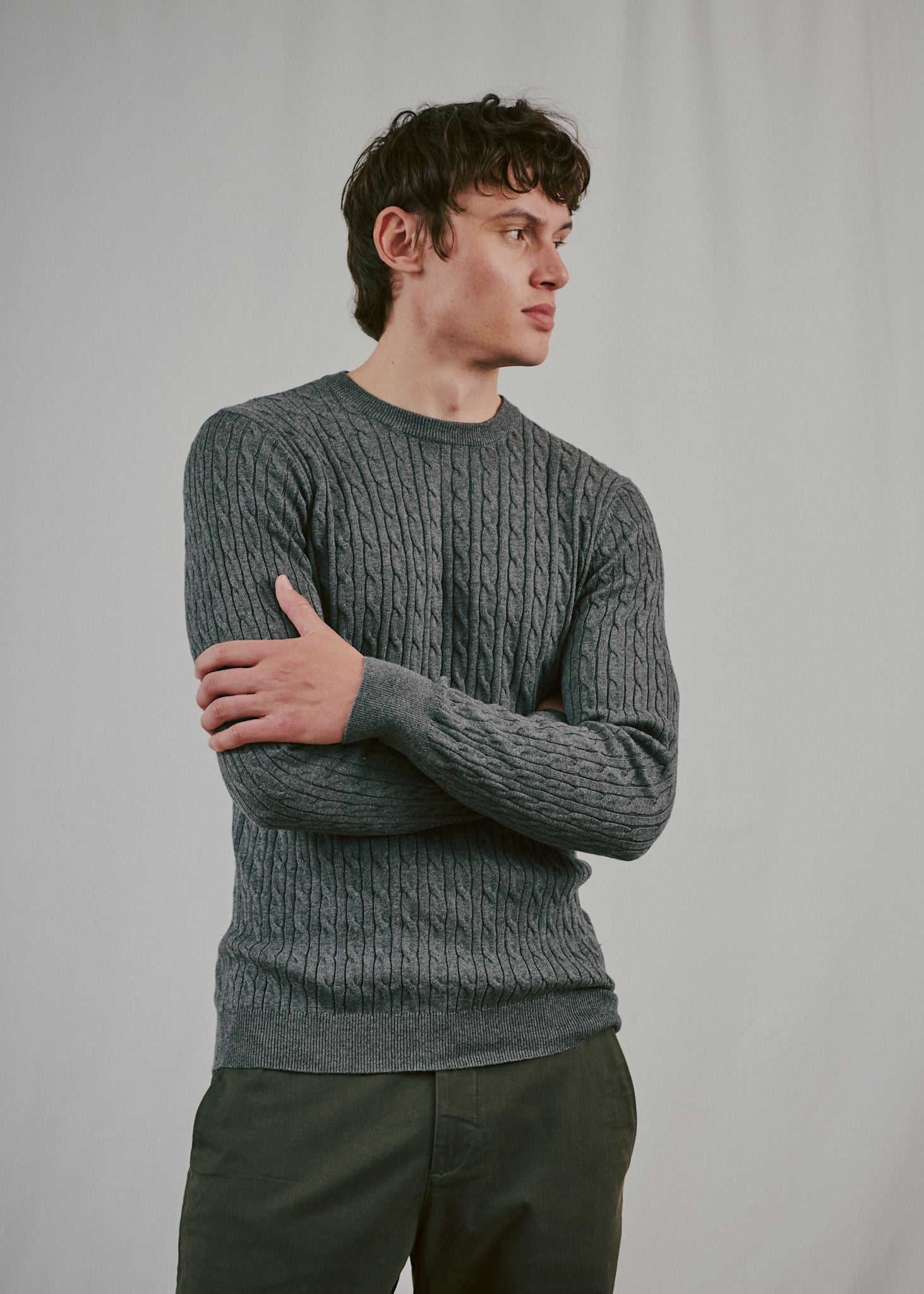 BS Guizchou Regular Fit Stickat - Grey