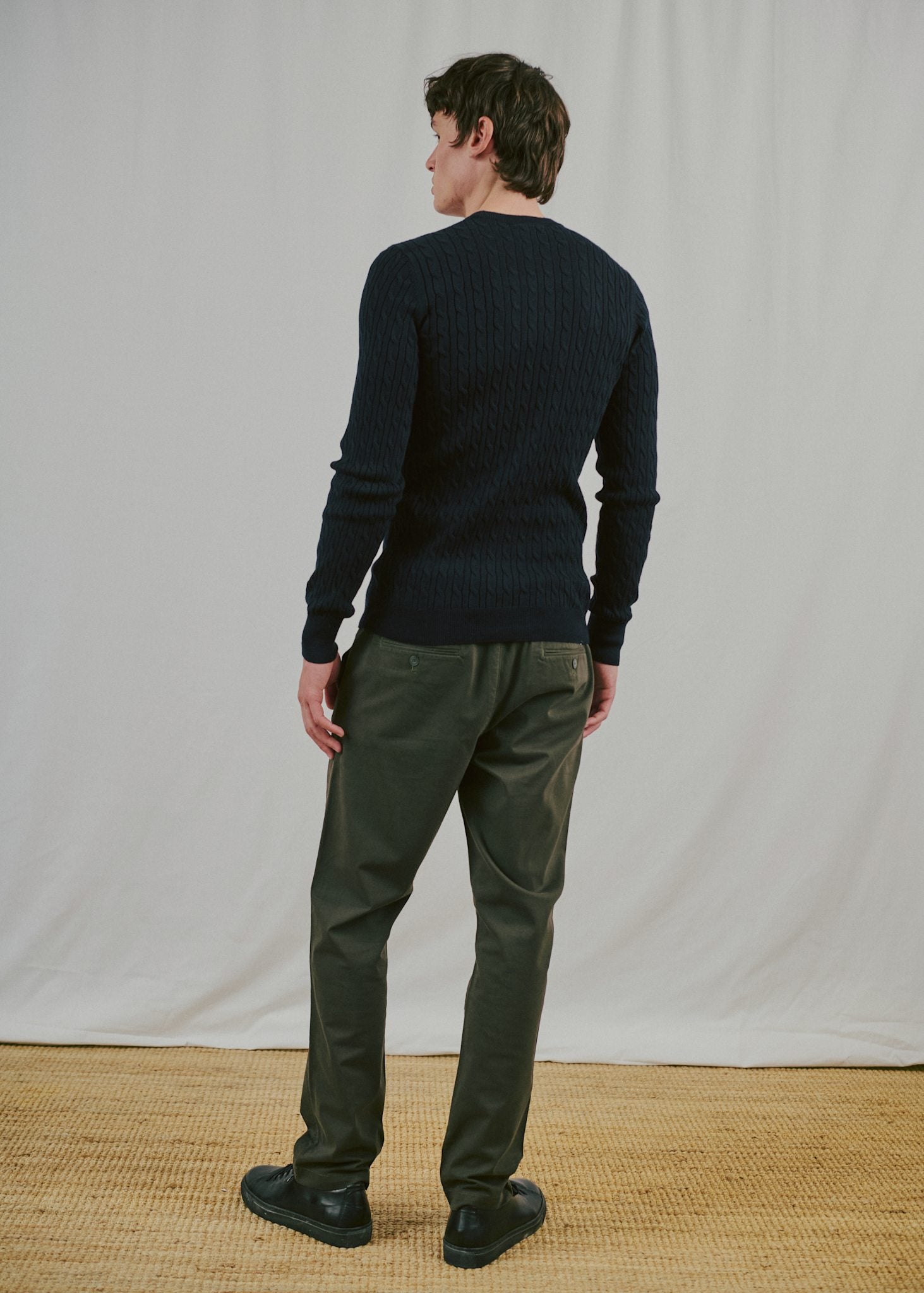 BS Guizchou Regular Fit Stickat - Navy