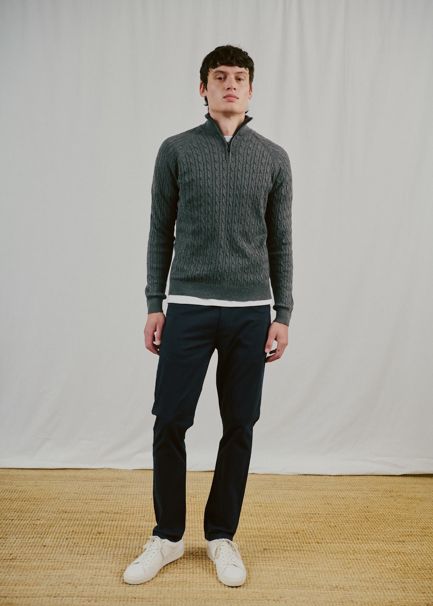 BS Simbel Regular Fit Stickat - Grey