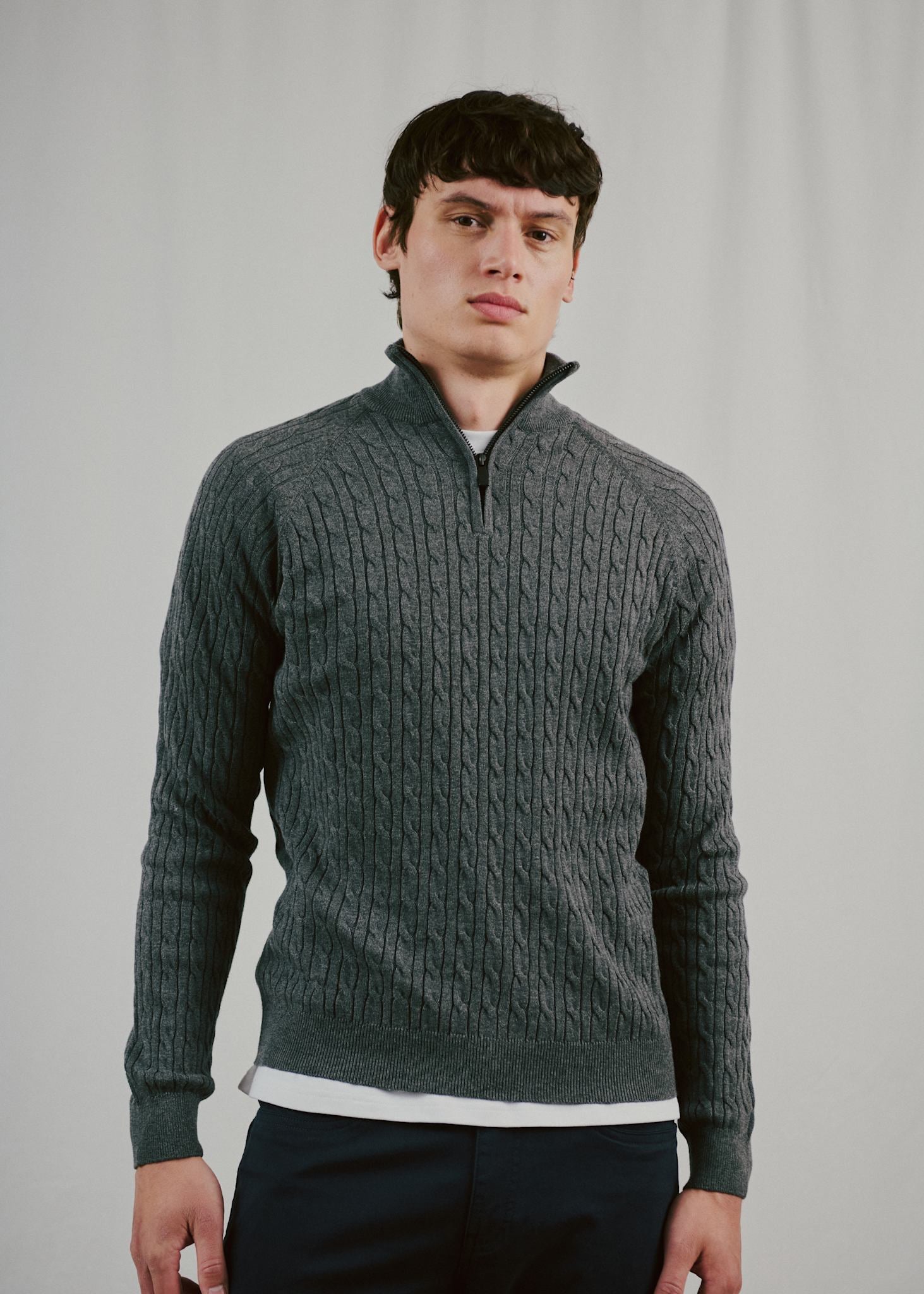 BS Simbel Regular Fit Stickat - Grey