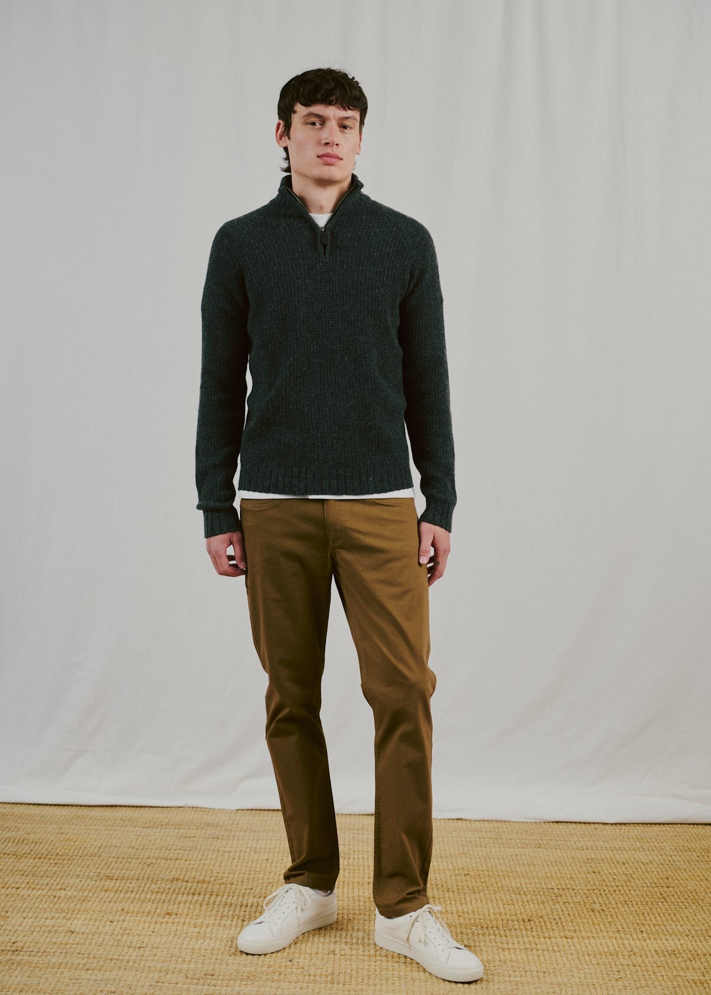 BS Svalbard Regular Fit Stickat - Dark Grey