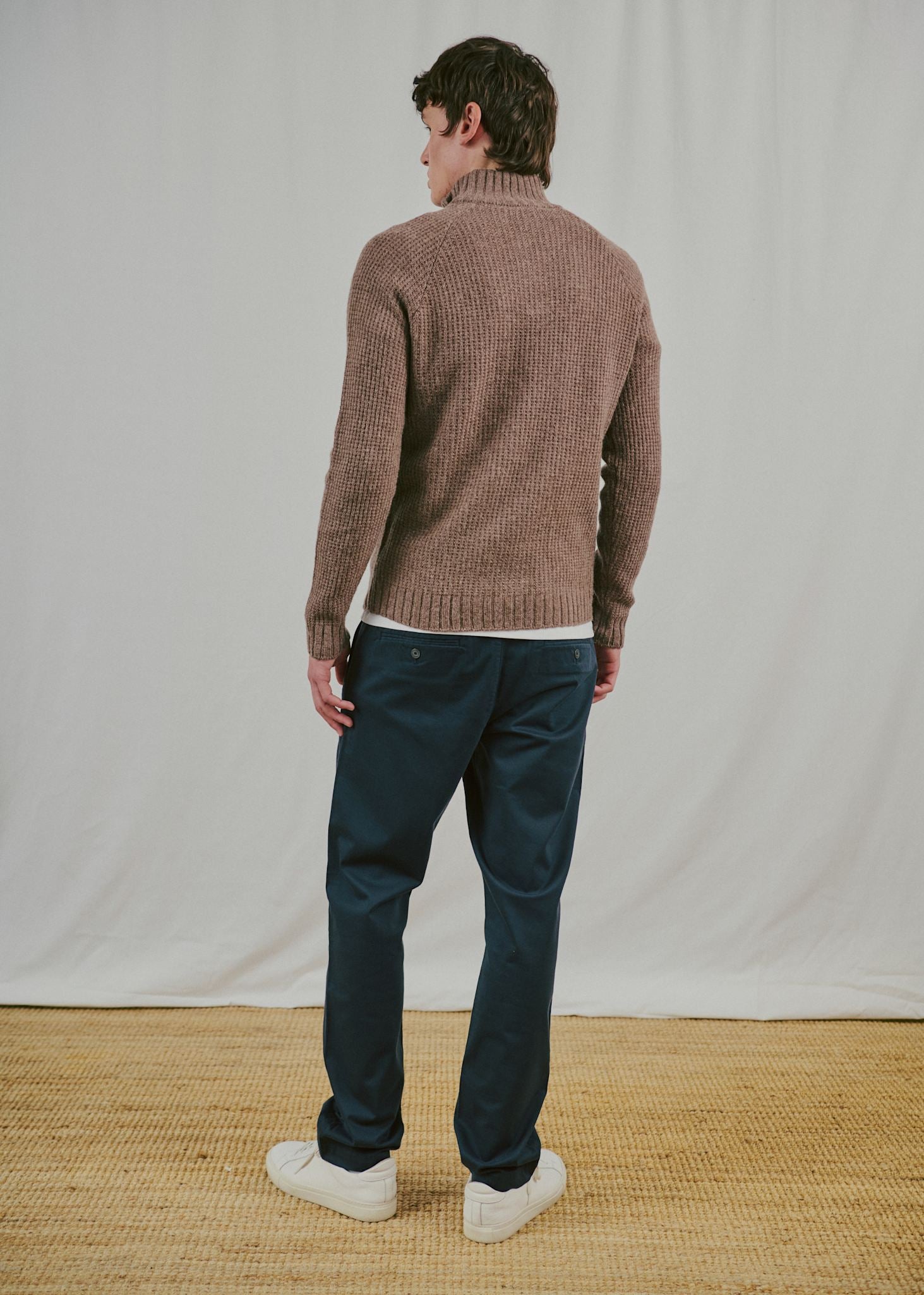BS Svalbard Regular Fit Stickat - Mink
