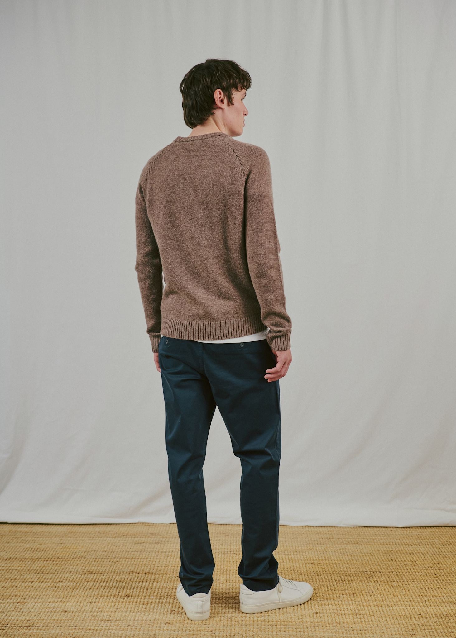 BS Punta Regular Fit Stickat - Mink