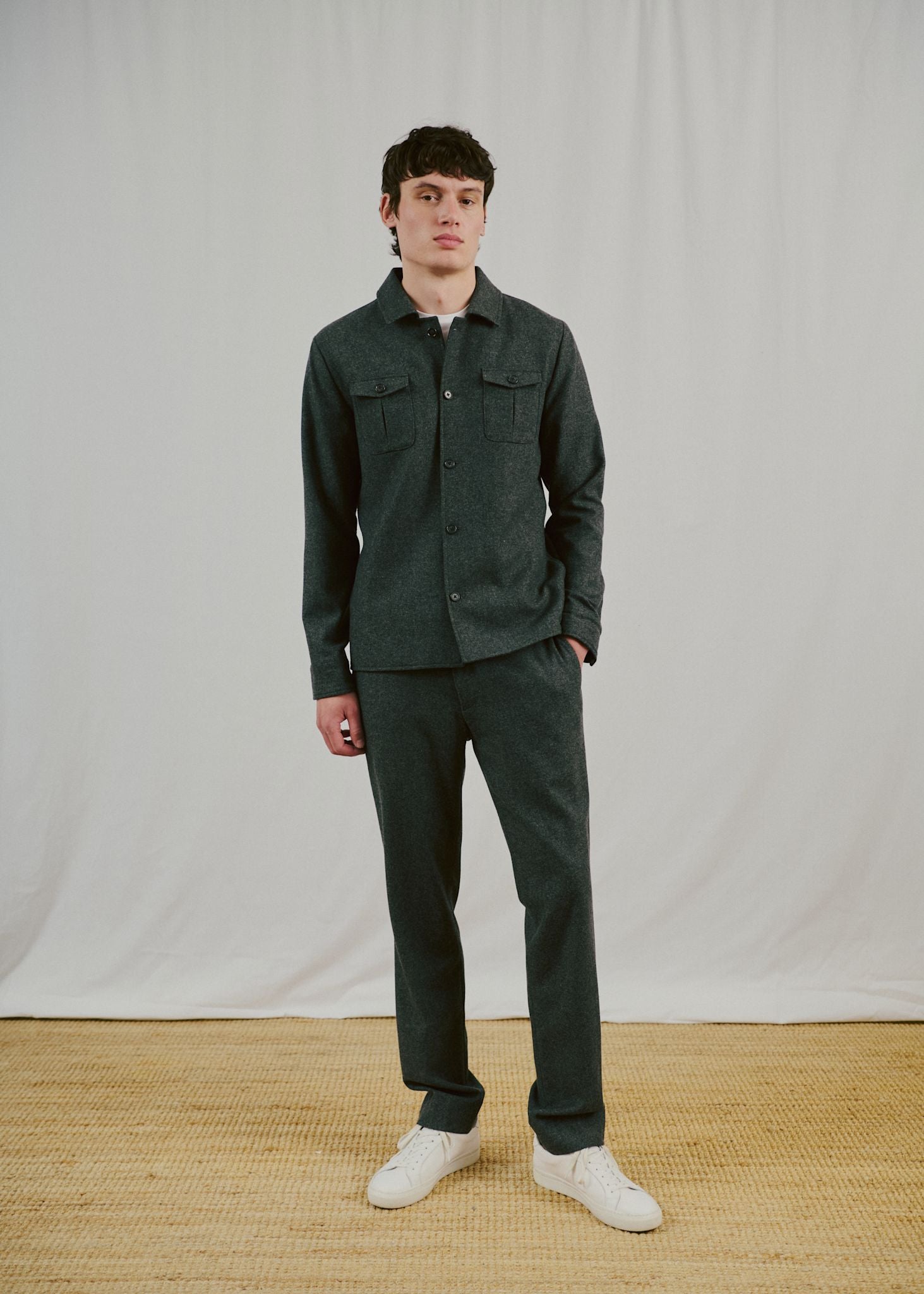 BS Melliw Classic Fit Kostymbyxor - Grey