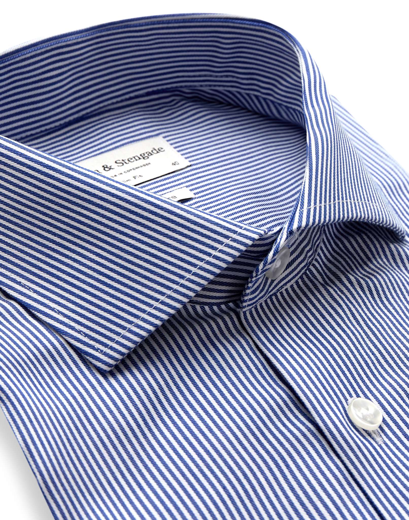 BS Ferrante Slim Fit Skjorta - Navy