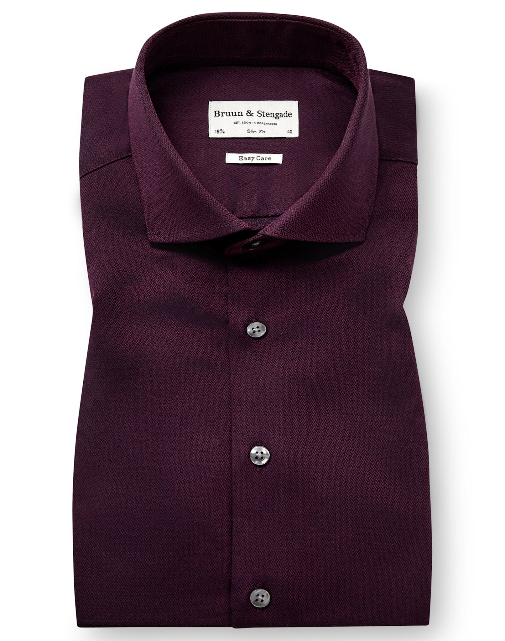 BS Hvang Slim Fit Skjorta - Bordeaux