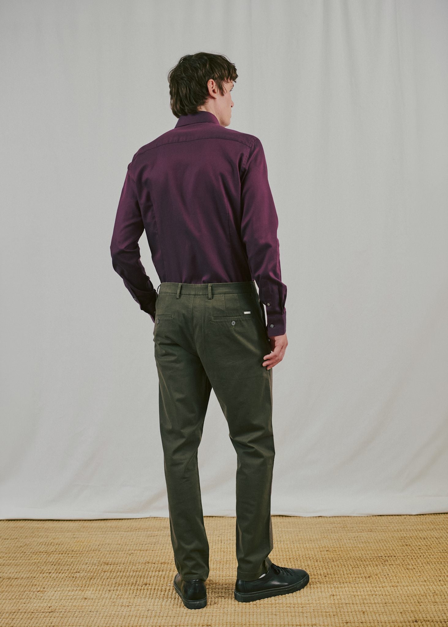 BS Hvang Slim Fit Skjorta - Bordeaux