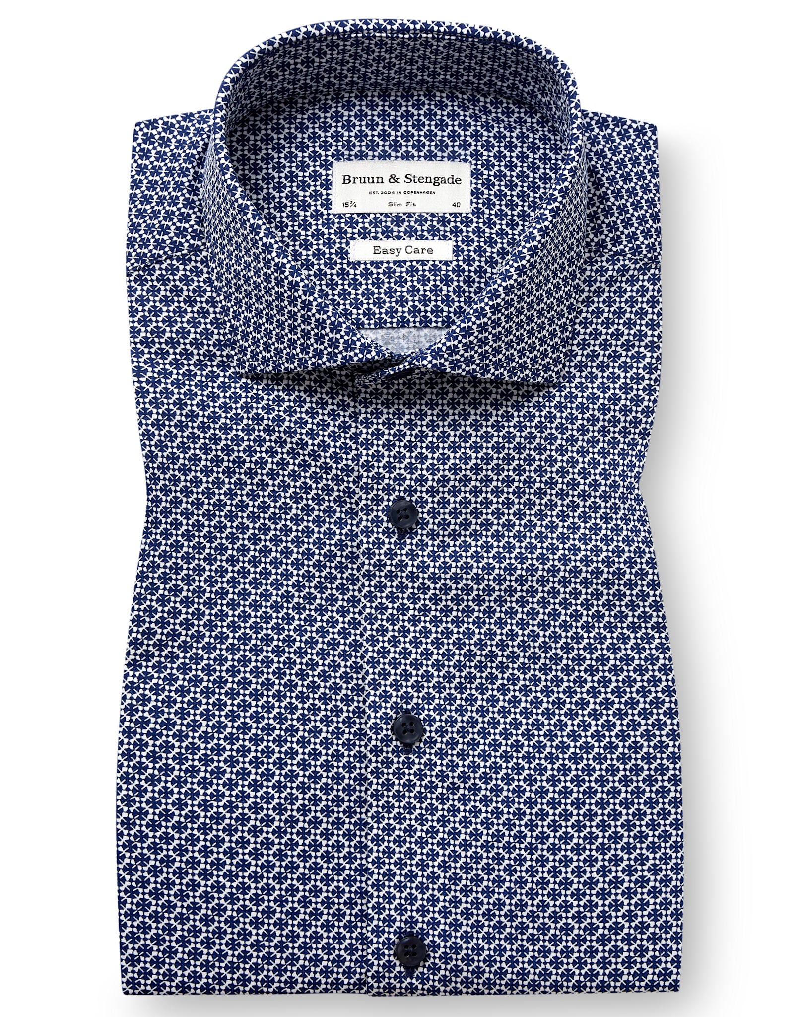 BS Follett Slim Fit Skjorta - Navy