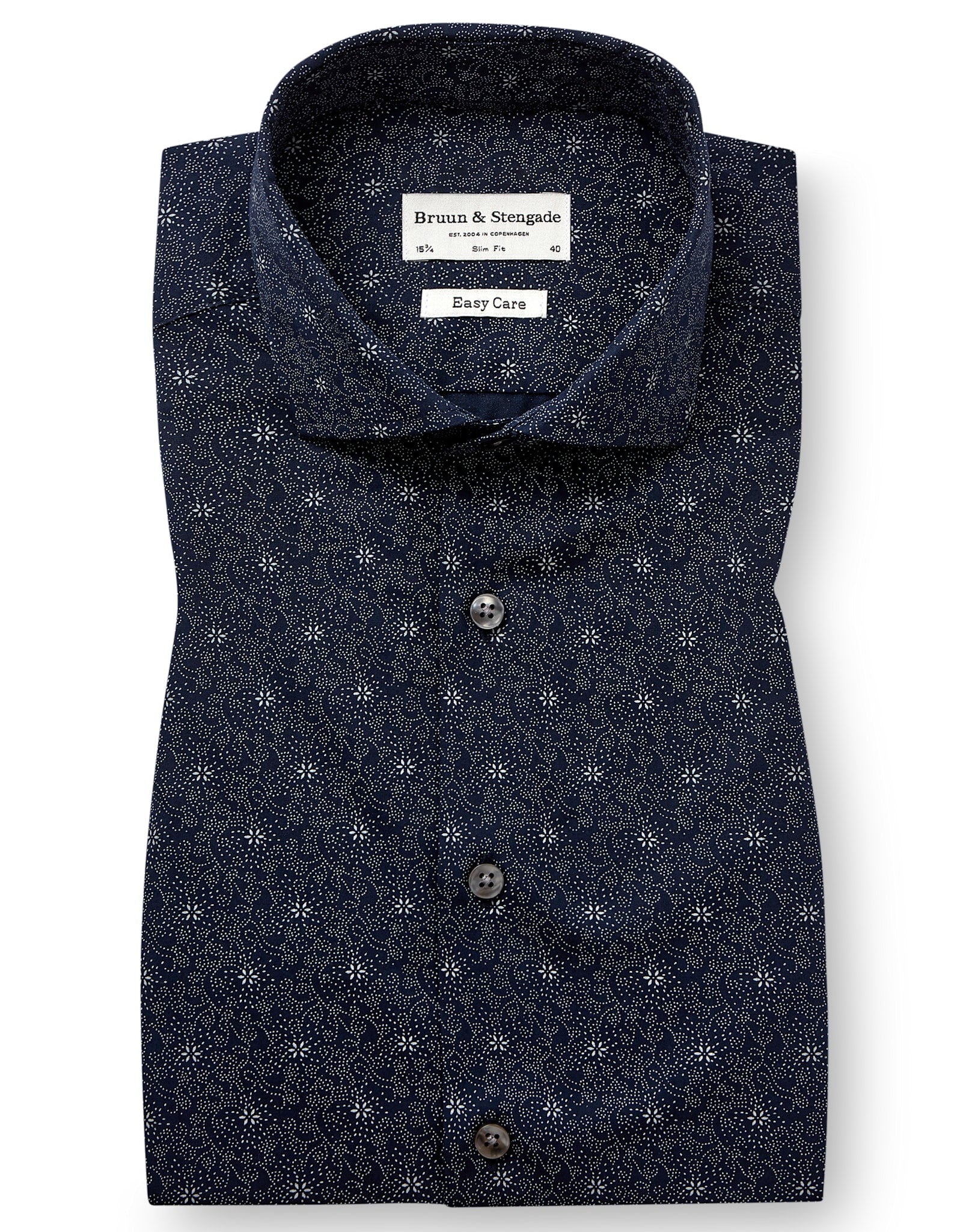 BS Swienty Slim Fit Skjorta - Navy