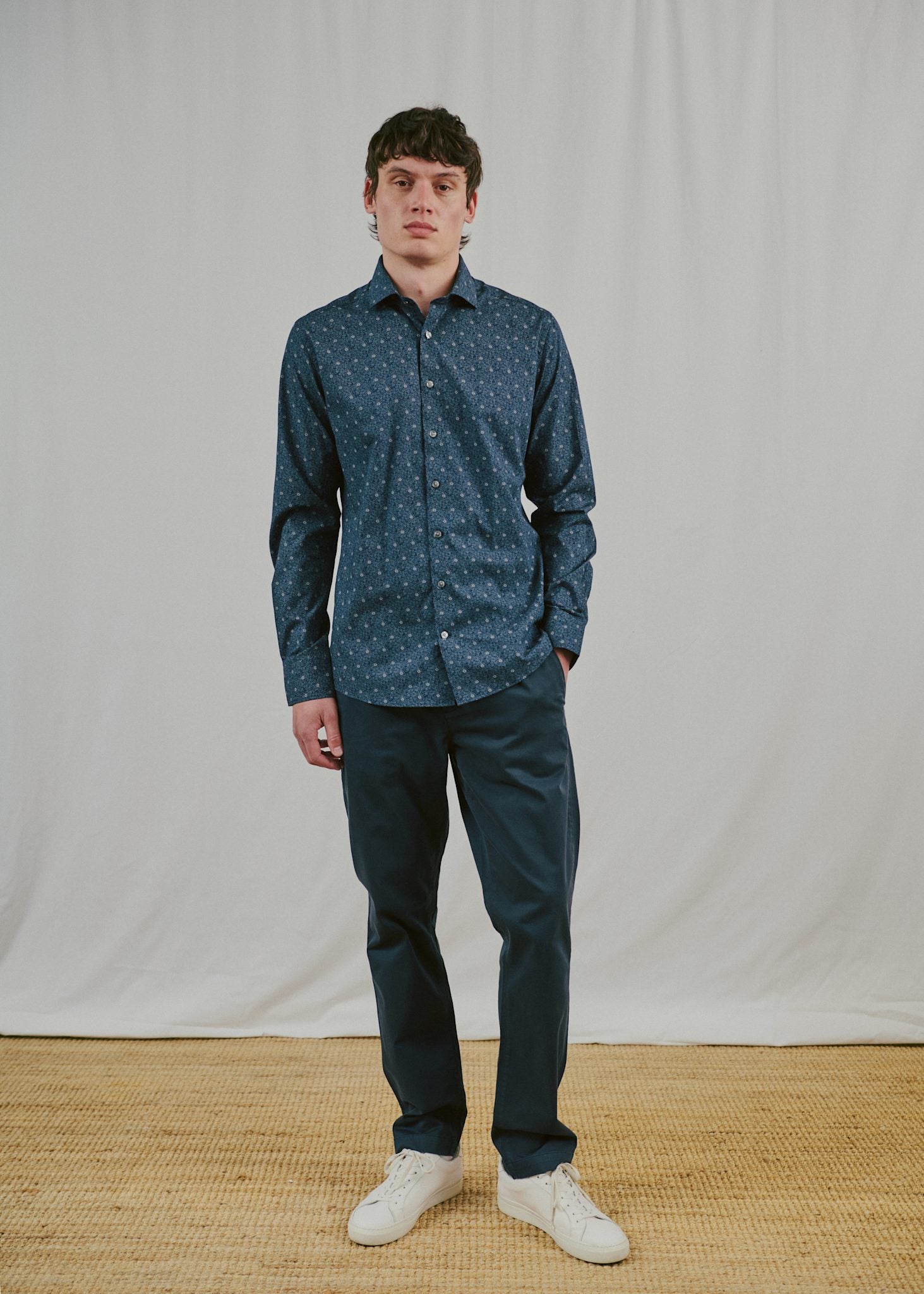 BS Swienty Slim Fit Skjorta - Navy
