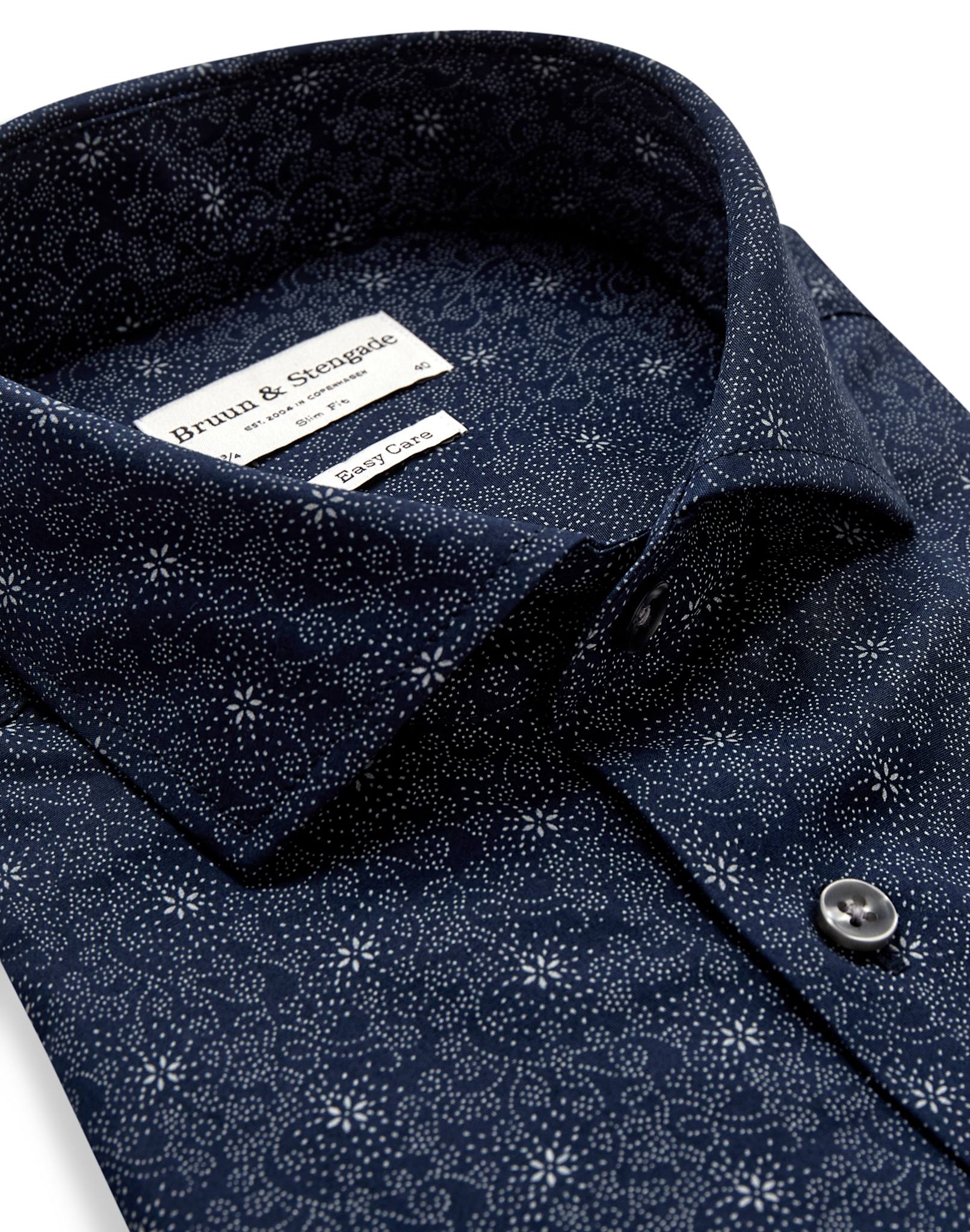 BS Swienty Slim Fit Skjorta - Navy