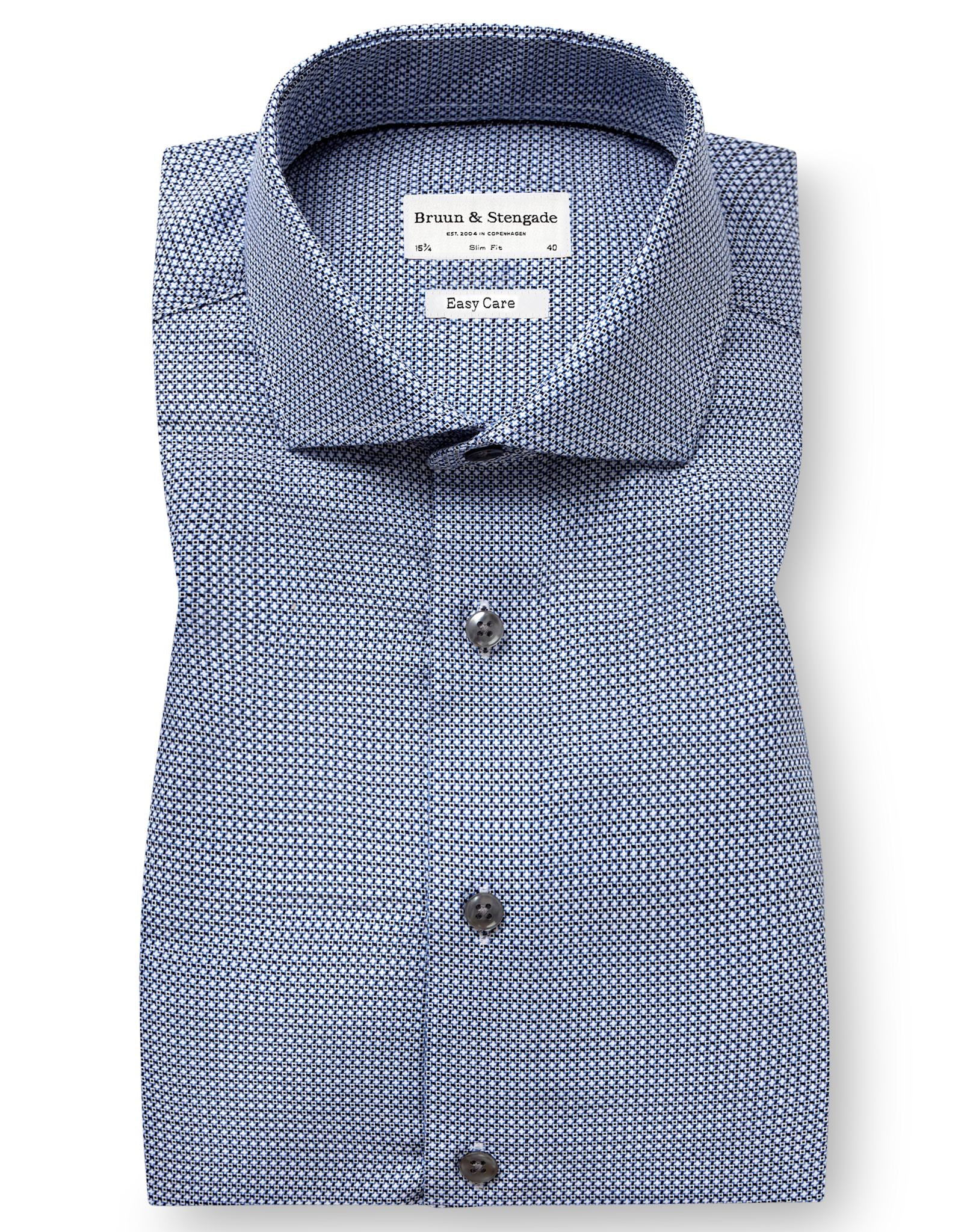 BS Kure Slim Fit Skjorta - Navy