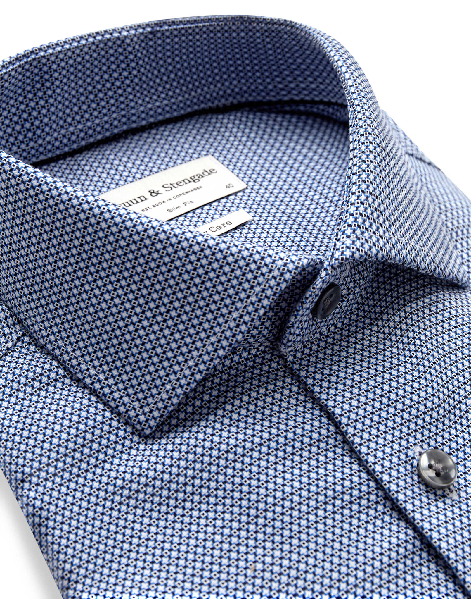 BS Kure Slim Fit Skjorta - Navy